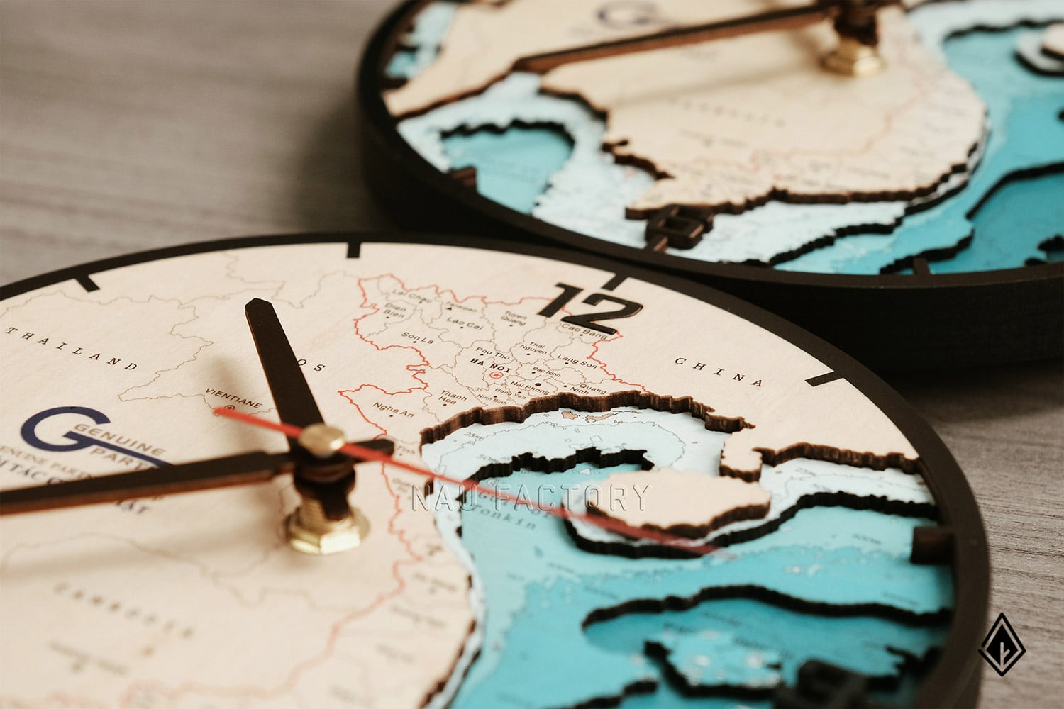 đồng hồ gỗ bản đồ Việt Nam