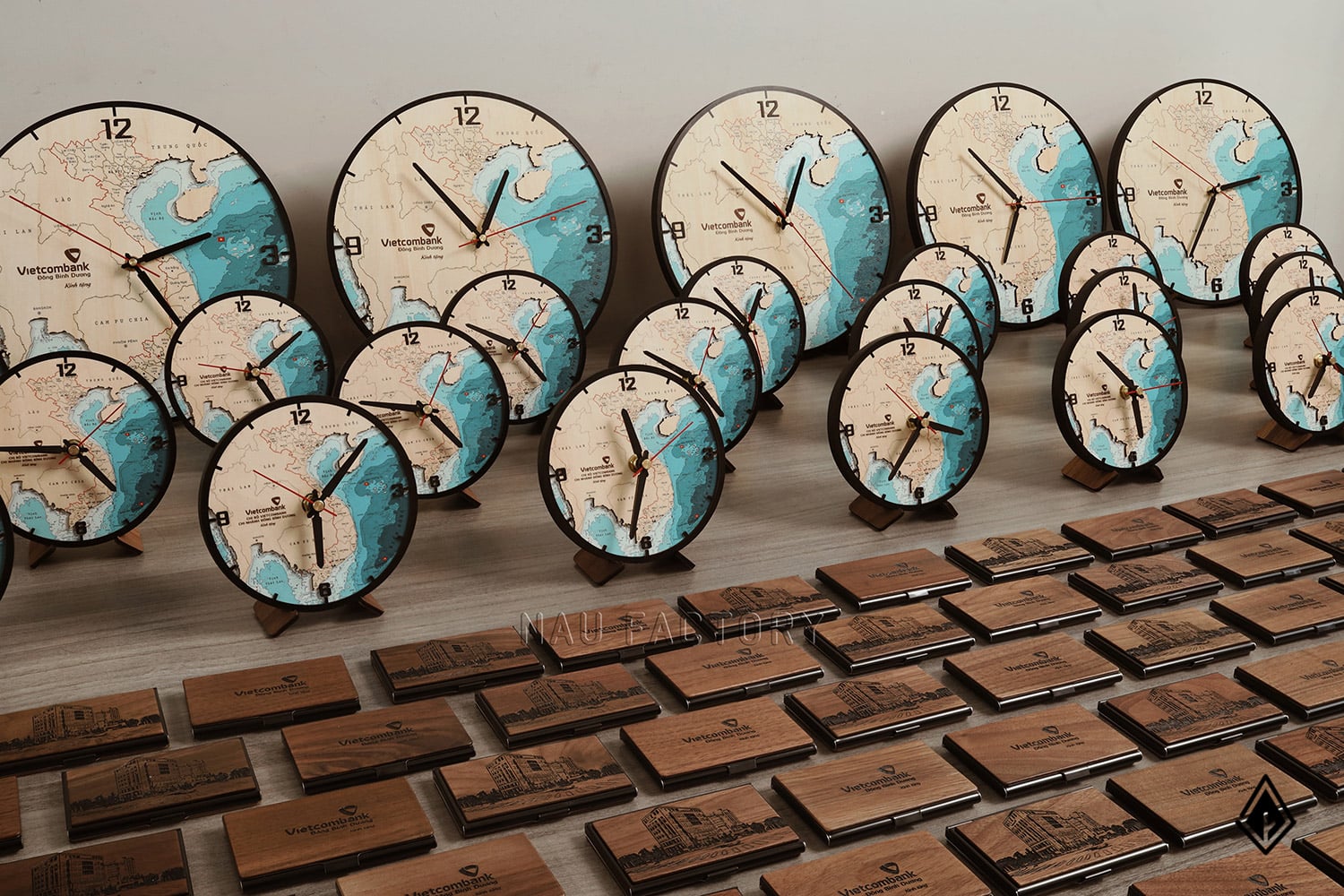 đồng hồ gỗ bản đồ Việt Nam