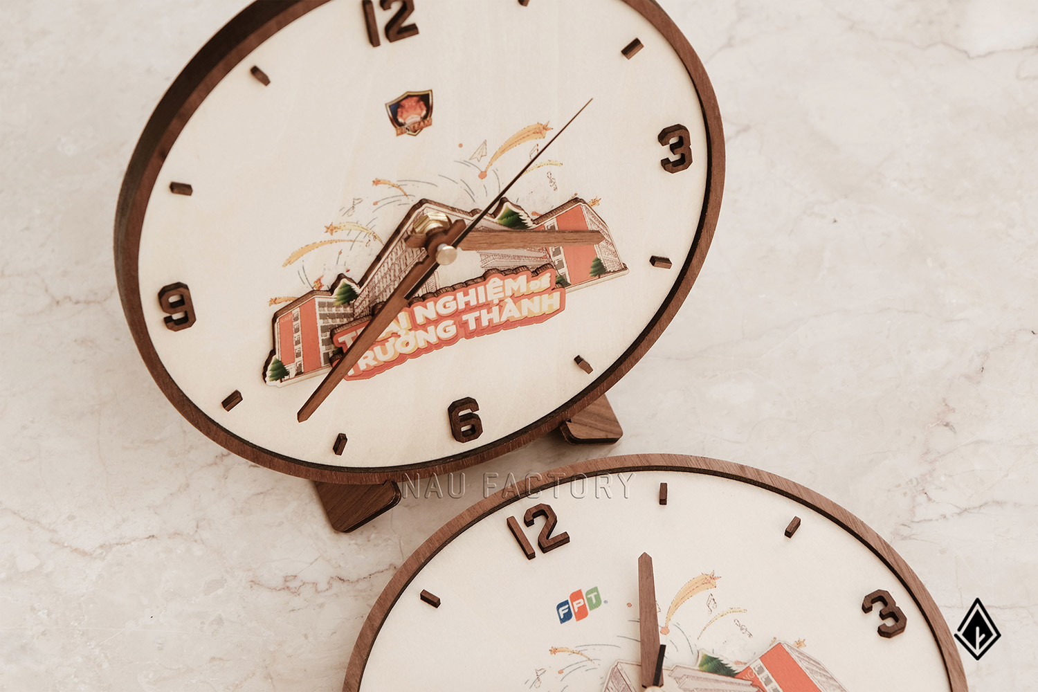 Đồng hồ gỗ tùy chỉnh 3D