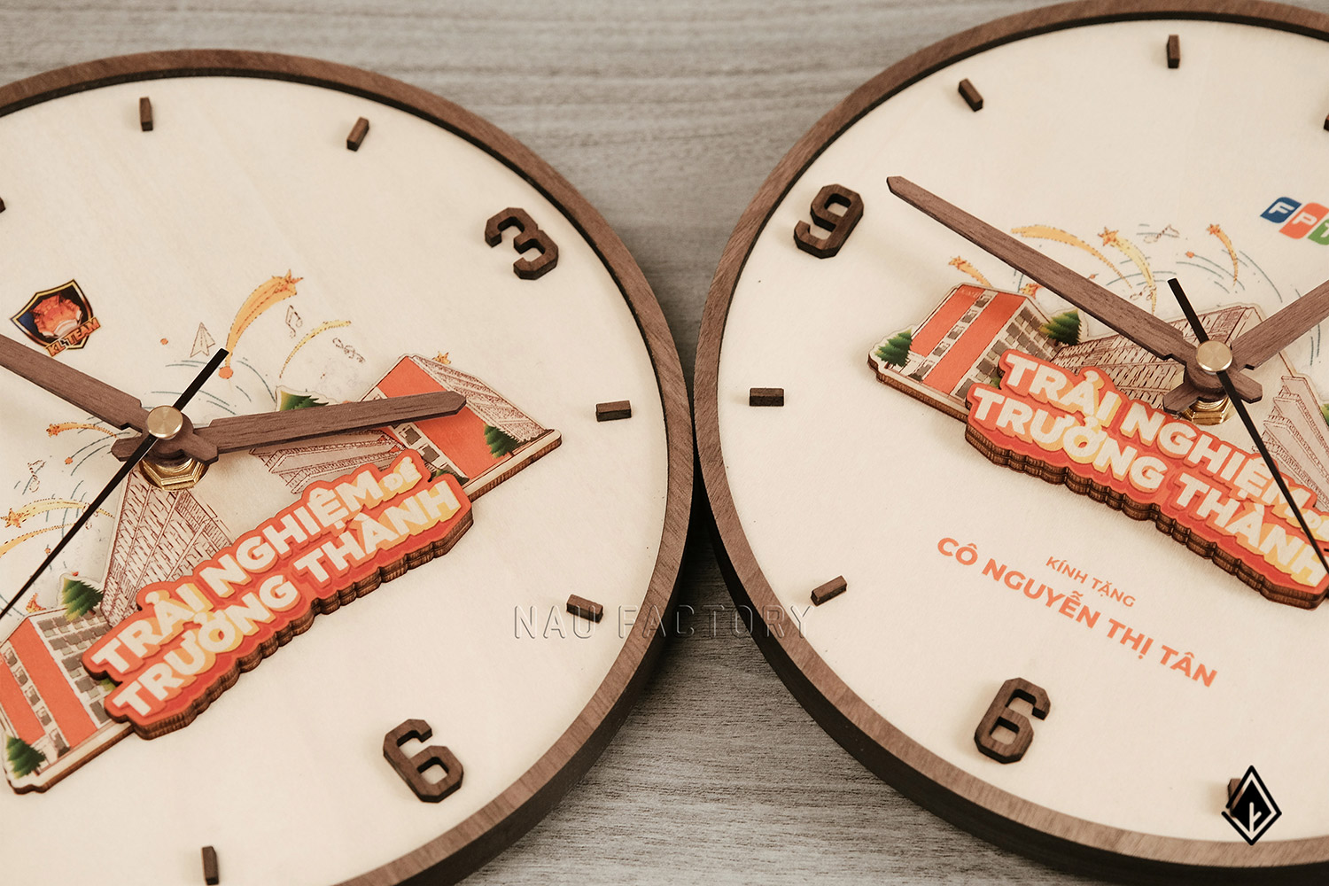 Đồng hồ gỗ tùy chỉnh 3D