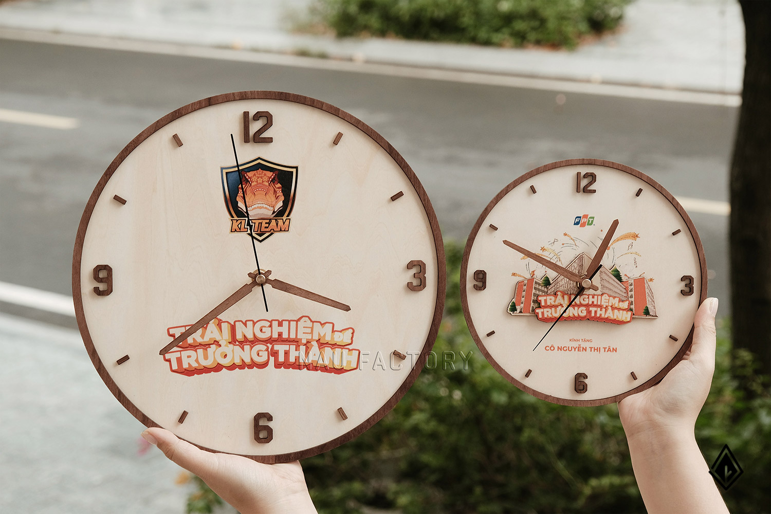 Đồng hồ gỗ tùy chỉnh 3D