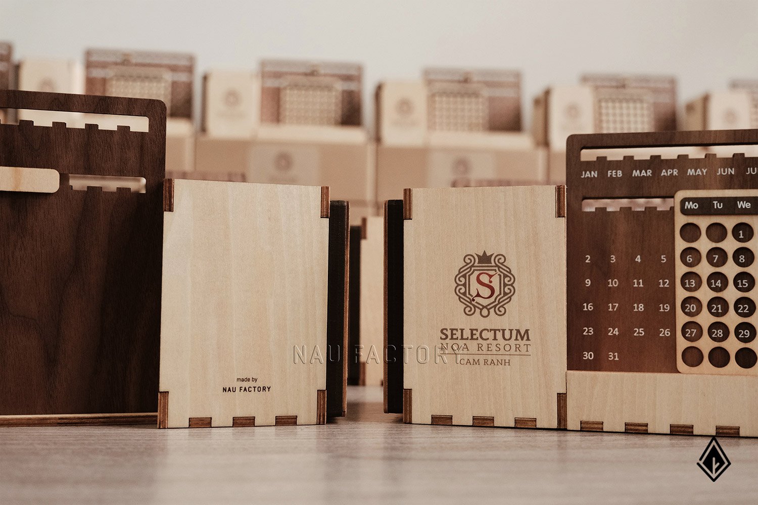 Set quà tặng gỗ để bàn