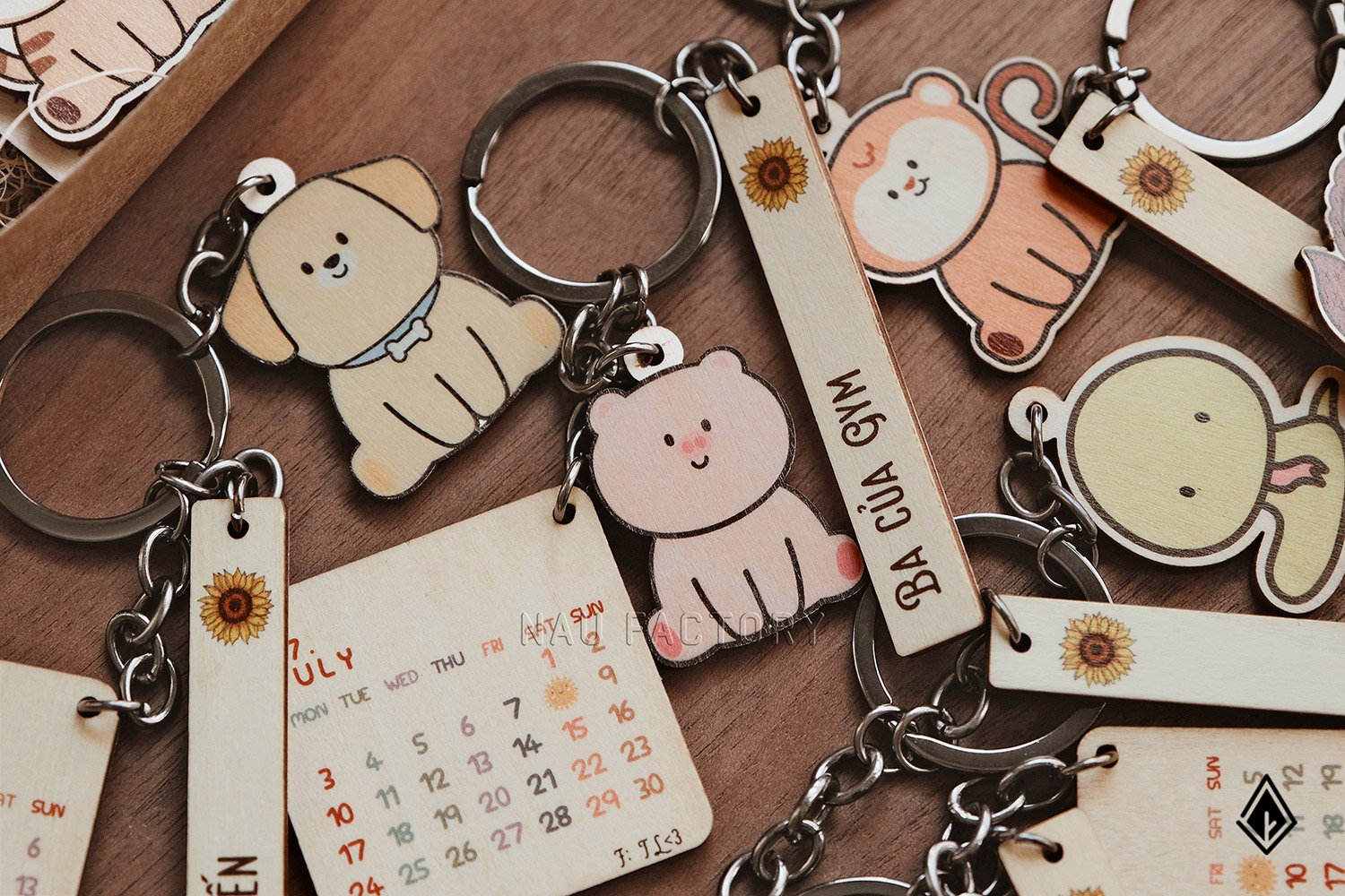Móc khóa gỗ mix & match