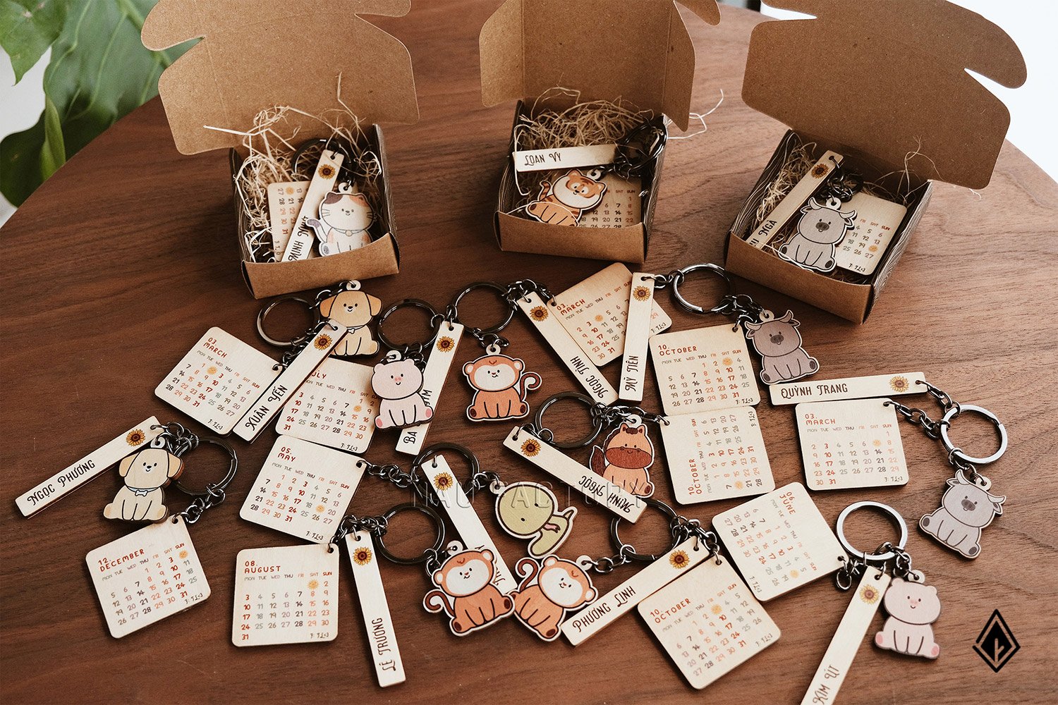 Móc khóa gỗ mix & match