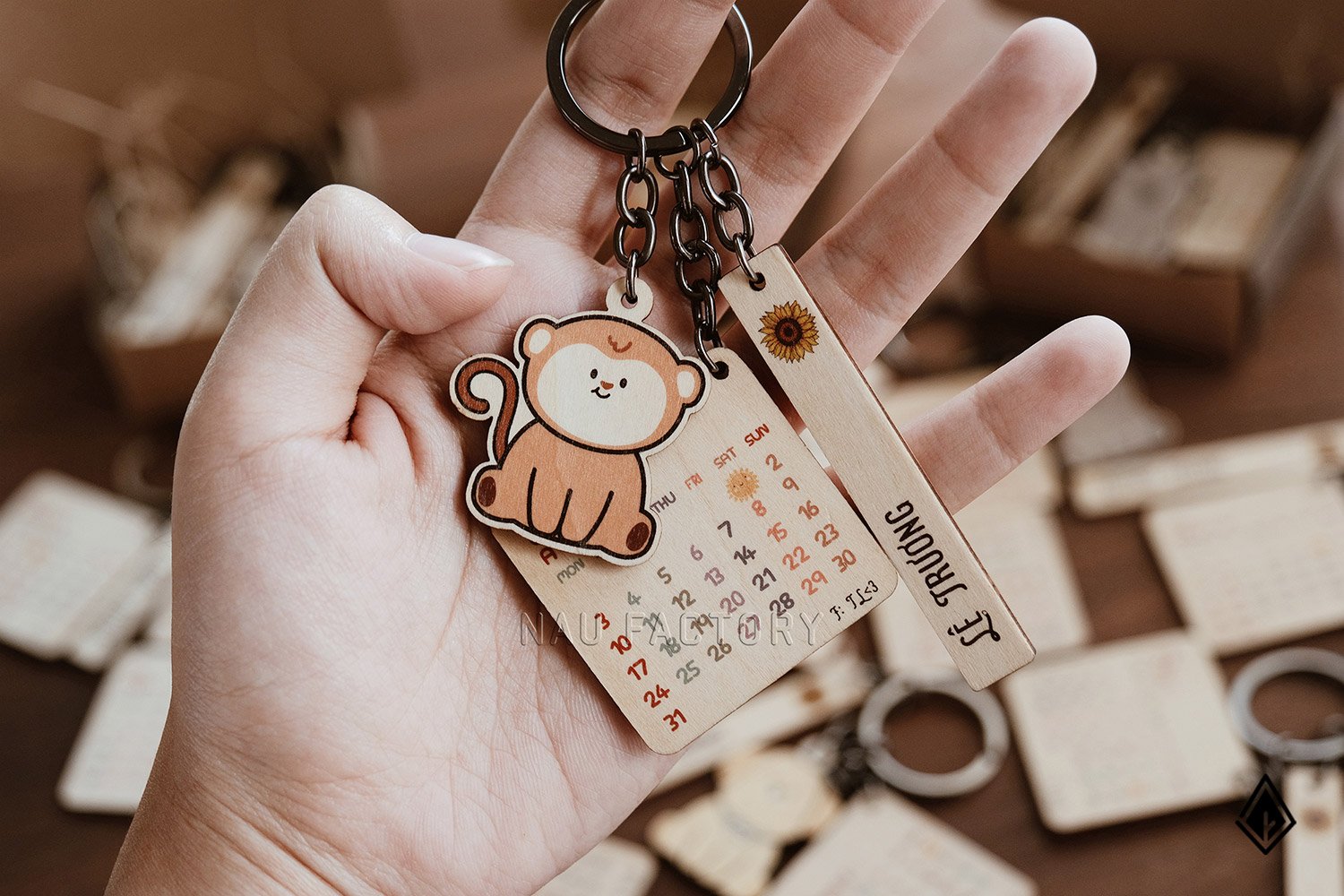 Móc khóa gỗ mix & match