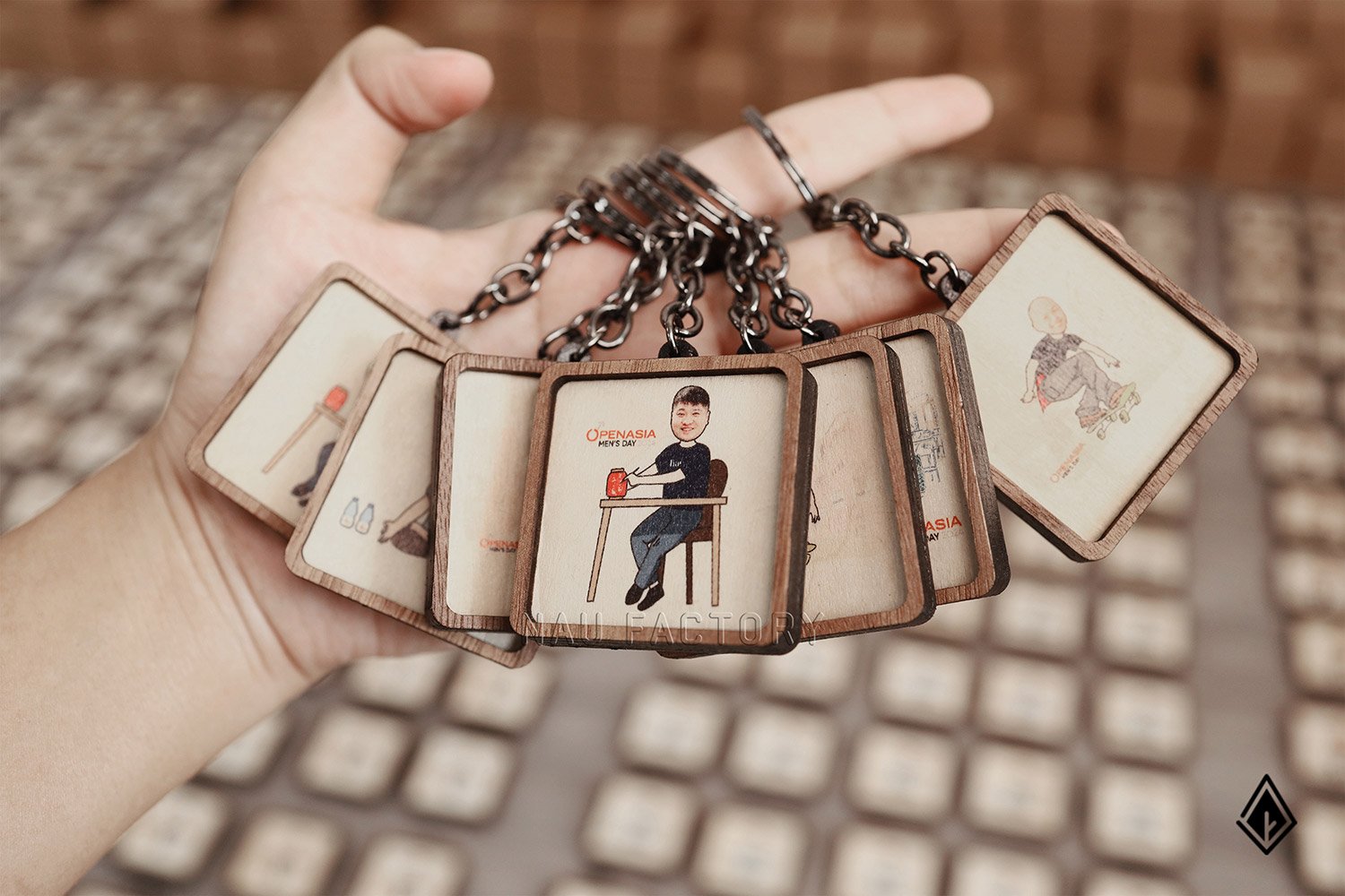 Móc khóa gỗ
