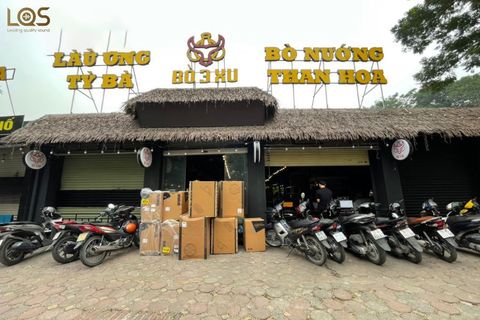 Lắp đặt âm thanh nhà hàng tại Hà Nội: Quán nướng Bò 3 Xu – 21 Võ Thị Sáu