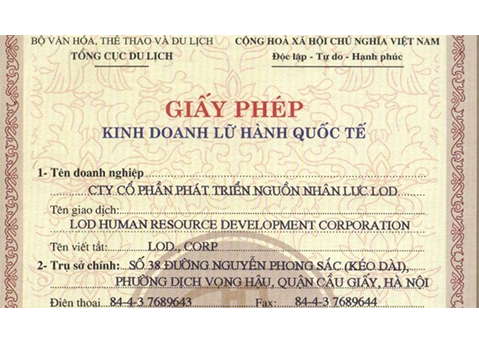 Giấy phép kinh doanh lữ hành quốc tế
