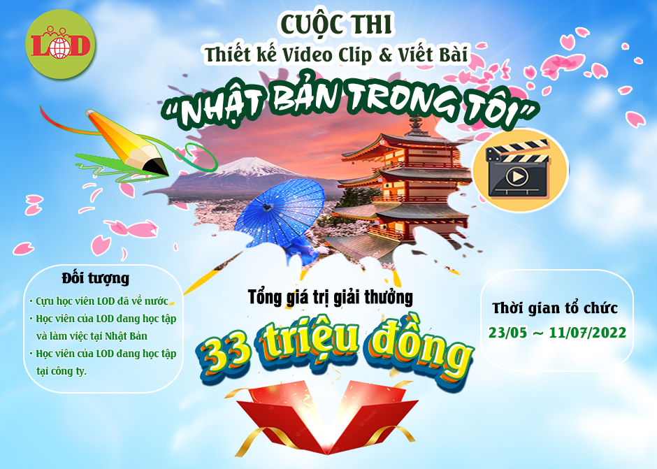 PHÁT ĐỘNG CUỘC THI THIẾT KẾ VIDEO CLIP VÀ VIẾT BÀI VỀ “NHẬT BẢN TRONG TÔI”