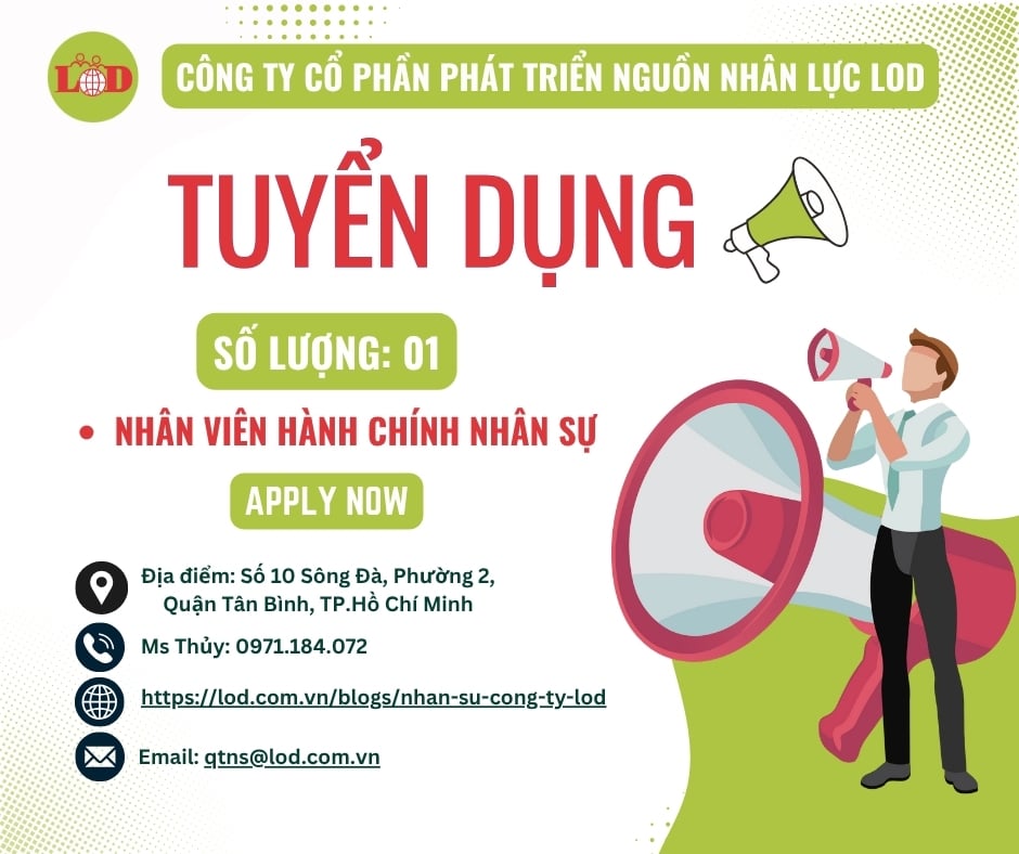 [TUYỂN DỤNG] NHÂN VIÊN HÀNH CHÍNH NHÂN SỰ