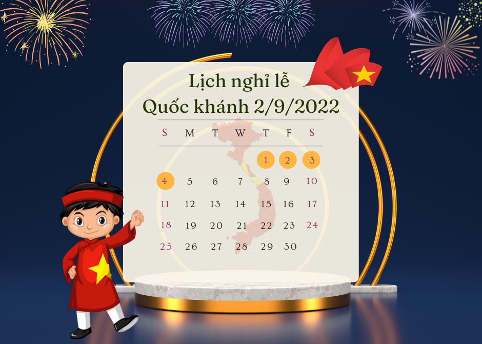 Thông báo nghỉ Lễ Quốc Khánh 2/9/2022