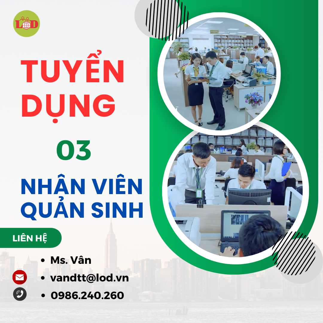 [TUYỂN DỤNG] 03 NHÂN VIÊN QUẢN SINH