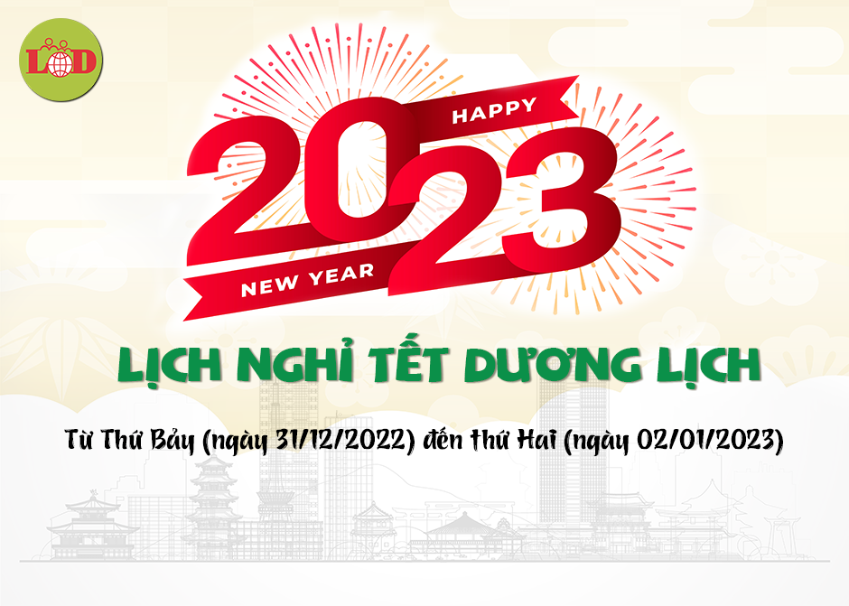 Thông báo lịch nghỉ Tết Dương Lịch 2023