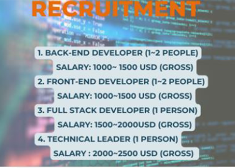 RECRUITMENT BY 100% JAPANESE CAPITAL COMPANY