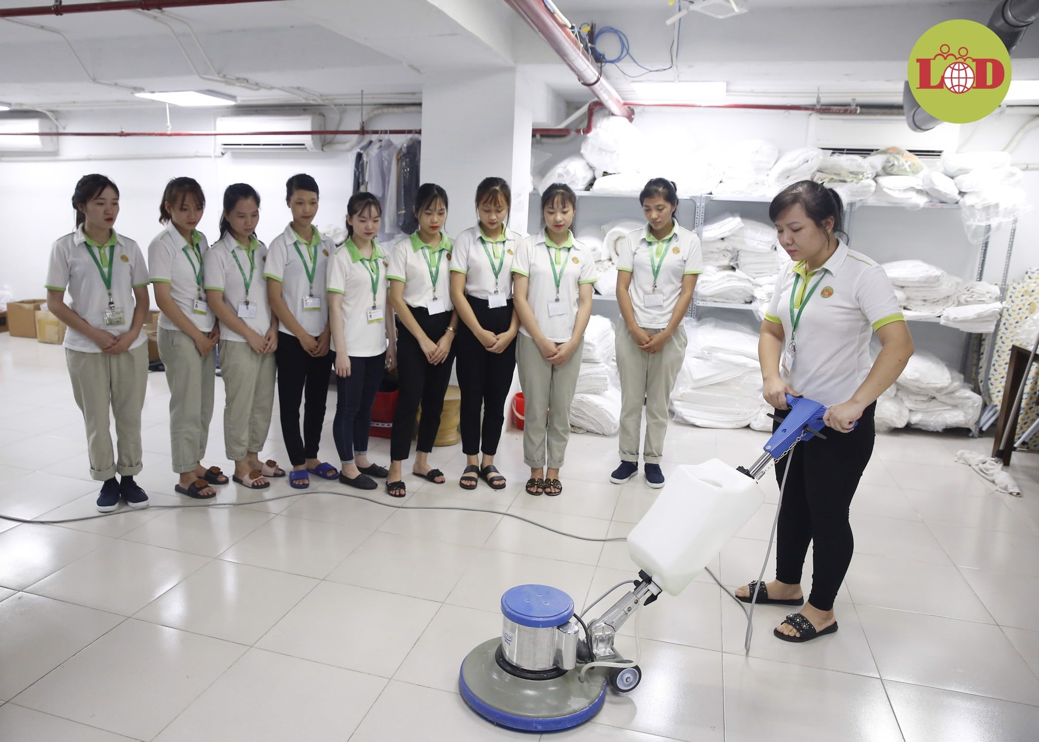 Tuyển dụng 12 nữ nghề vệ sinh chăm sóc tòa nhà