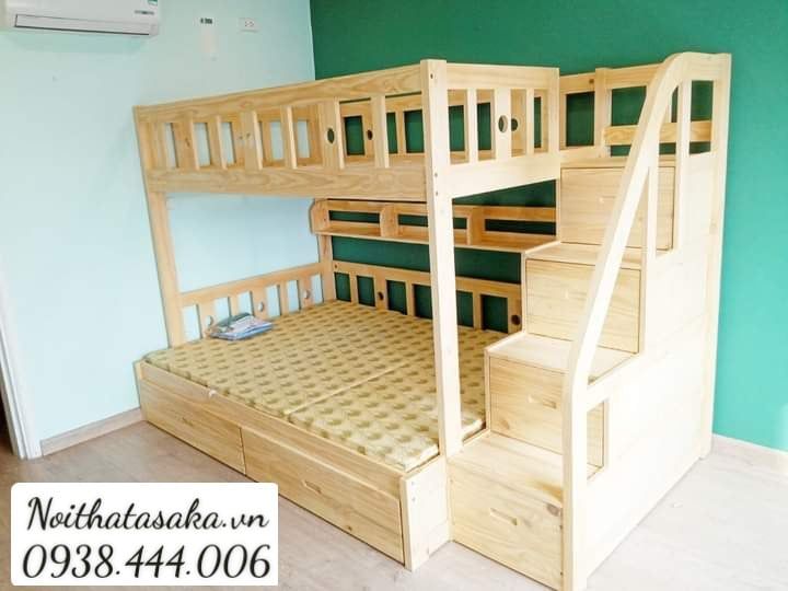 Mua giường tầng trẻ em với chất liệu bằng gỗ tự nhiên hay gỗ công nghiệp, nhựa hoặc sắt?