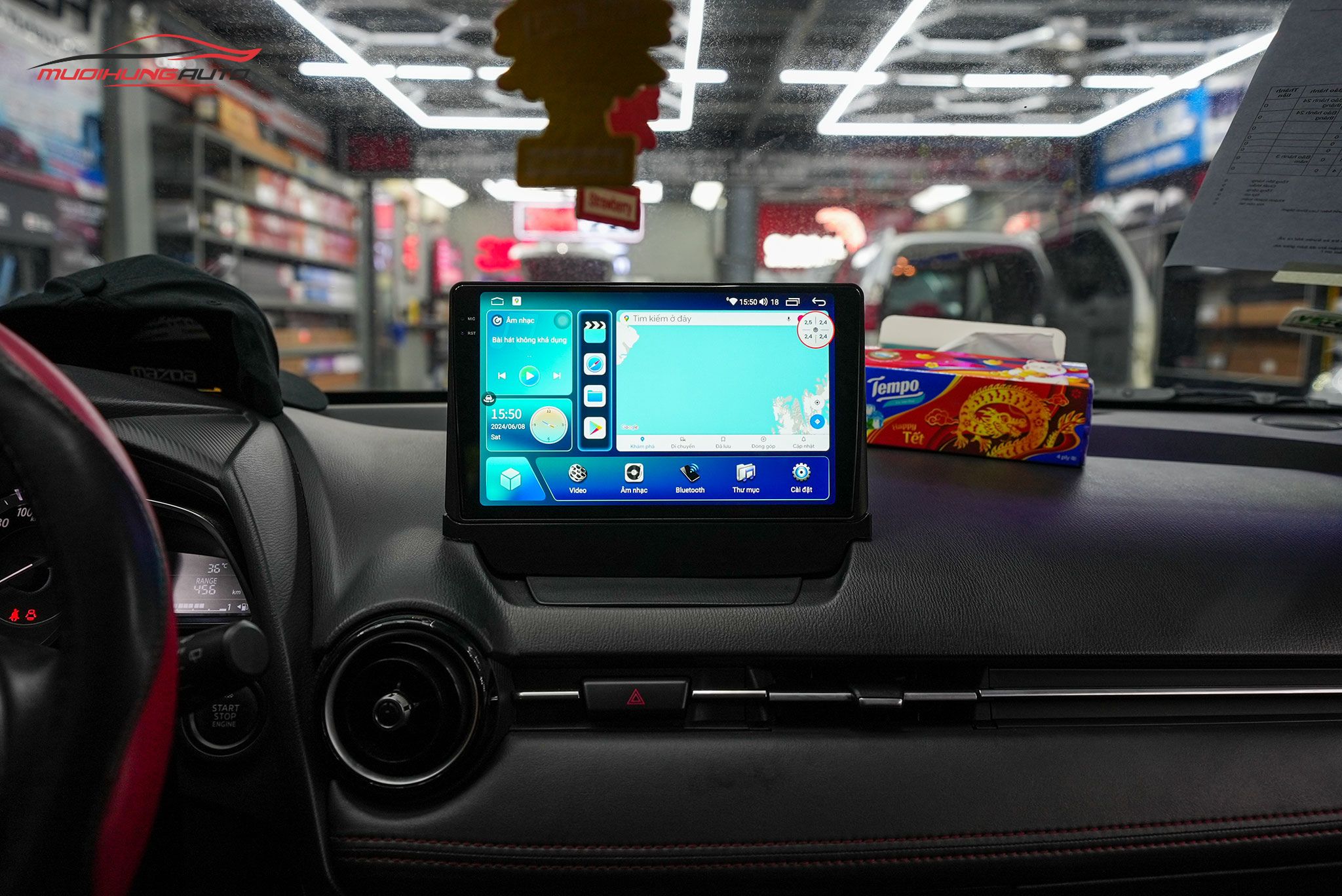 Lắp màn hình Carteck M700 360 2K cho xe ô tô Mazda 2 Hatchback