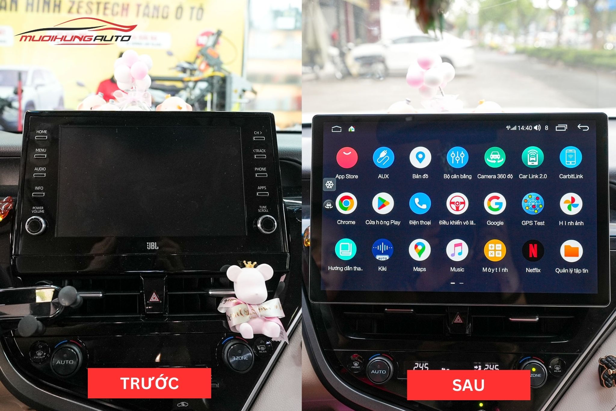 Lắp Màn Hình Carteck M600 360 2K Cho Xe Ô Tô Toyota Camry 2023