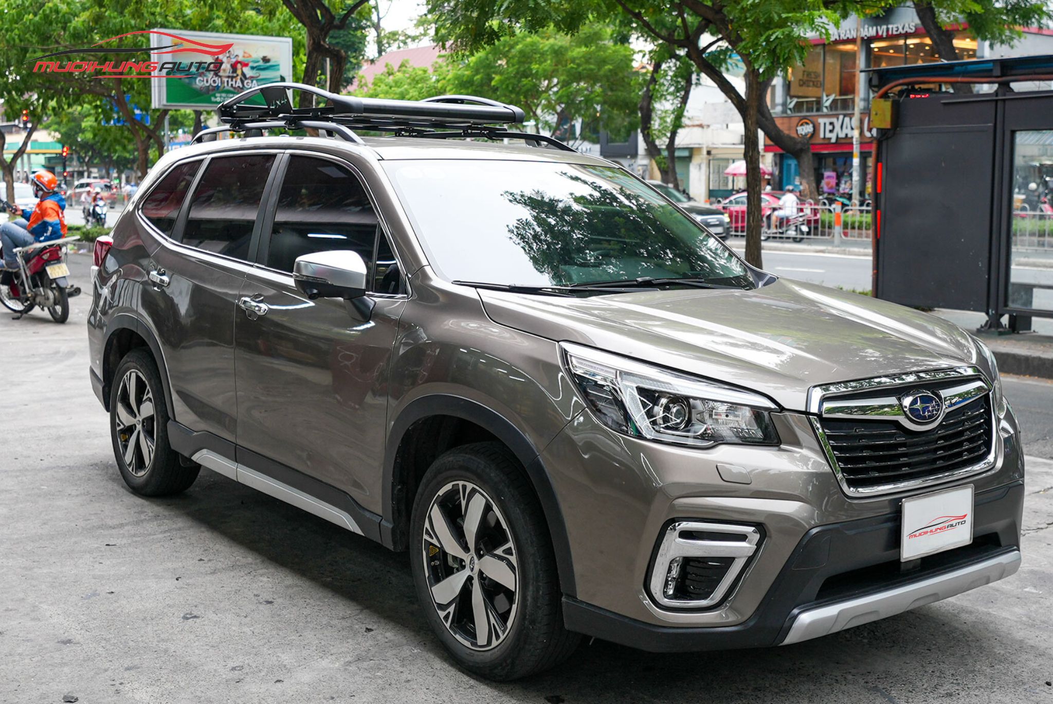 Lắp baga mui Yaki 129cm CP-439 cho ô tô Subaru Forester 2022
