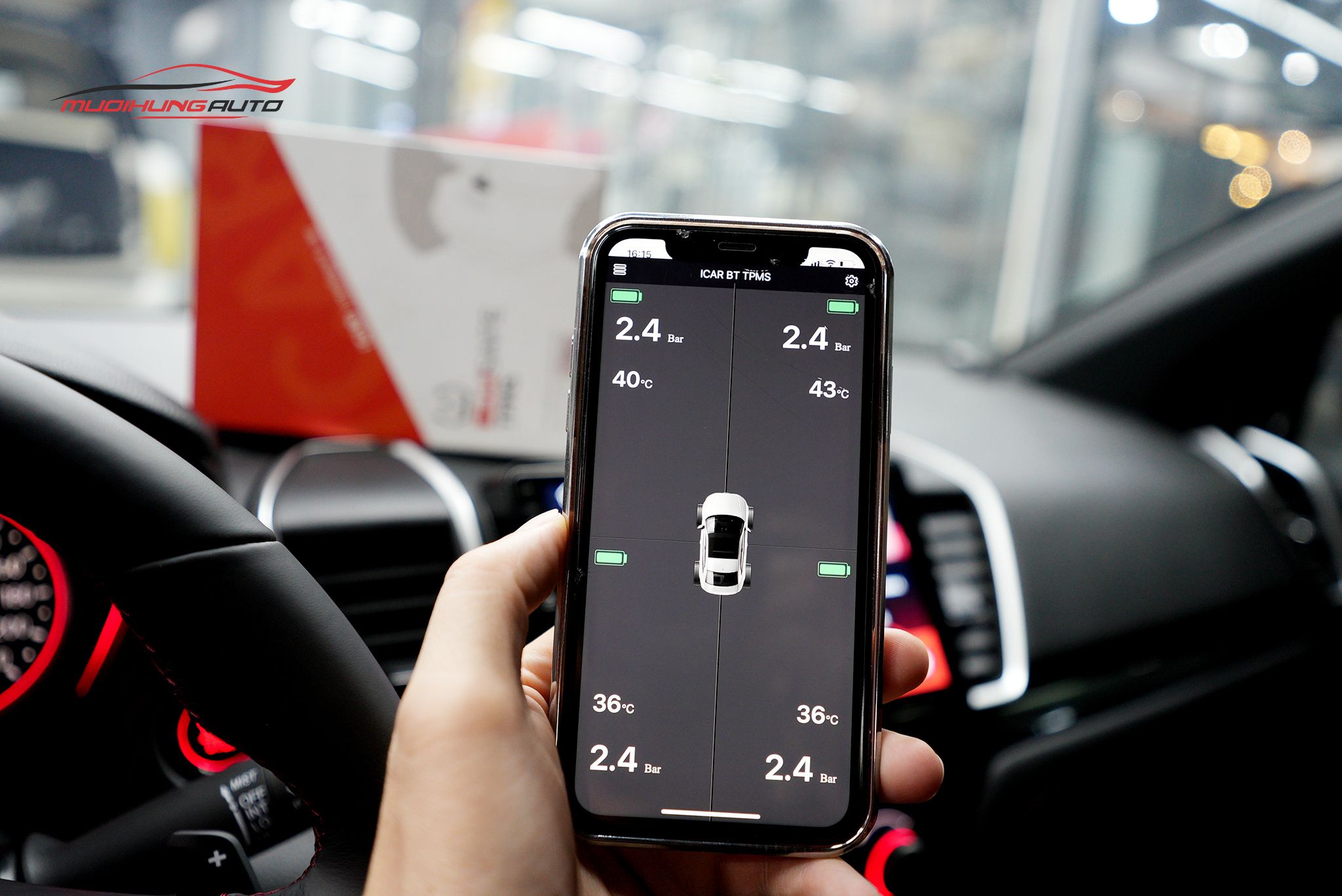 LắpTPMS ICAR Ellisafe C397 cho xe Honda City 2022