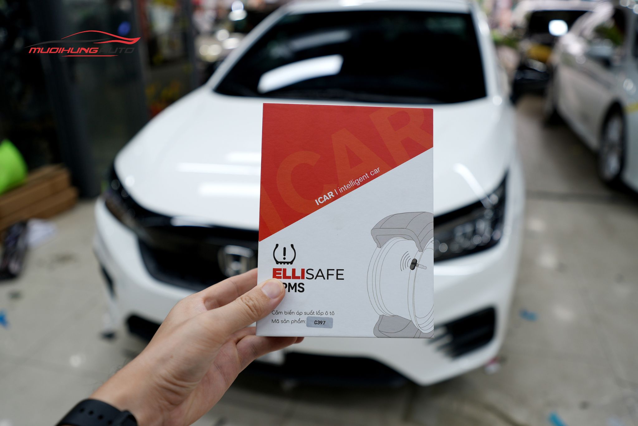 Lắp cảm biến áp suất lốp ICAR Ellisafe C397 cho xe Honda City 2022