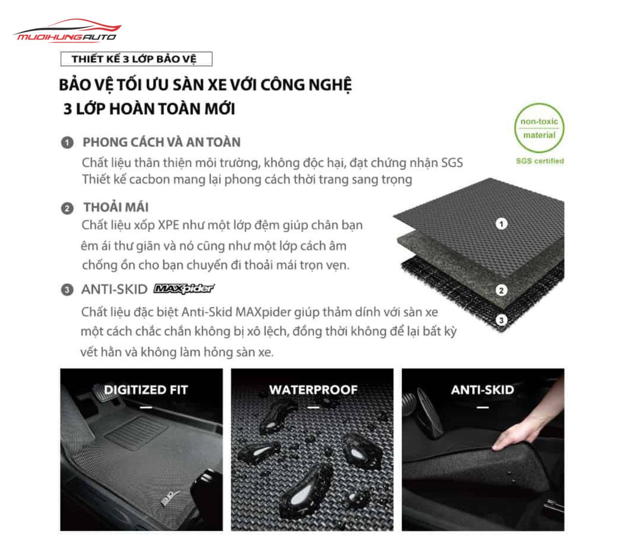 Thảm lót sàn 3D Kagu Maxpider xe Land Rover Range Rover Autobiography [2014 - nay]