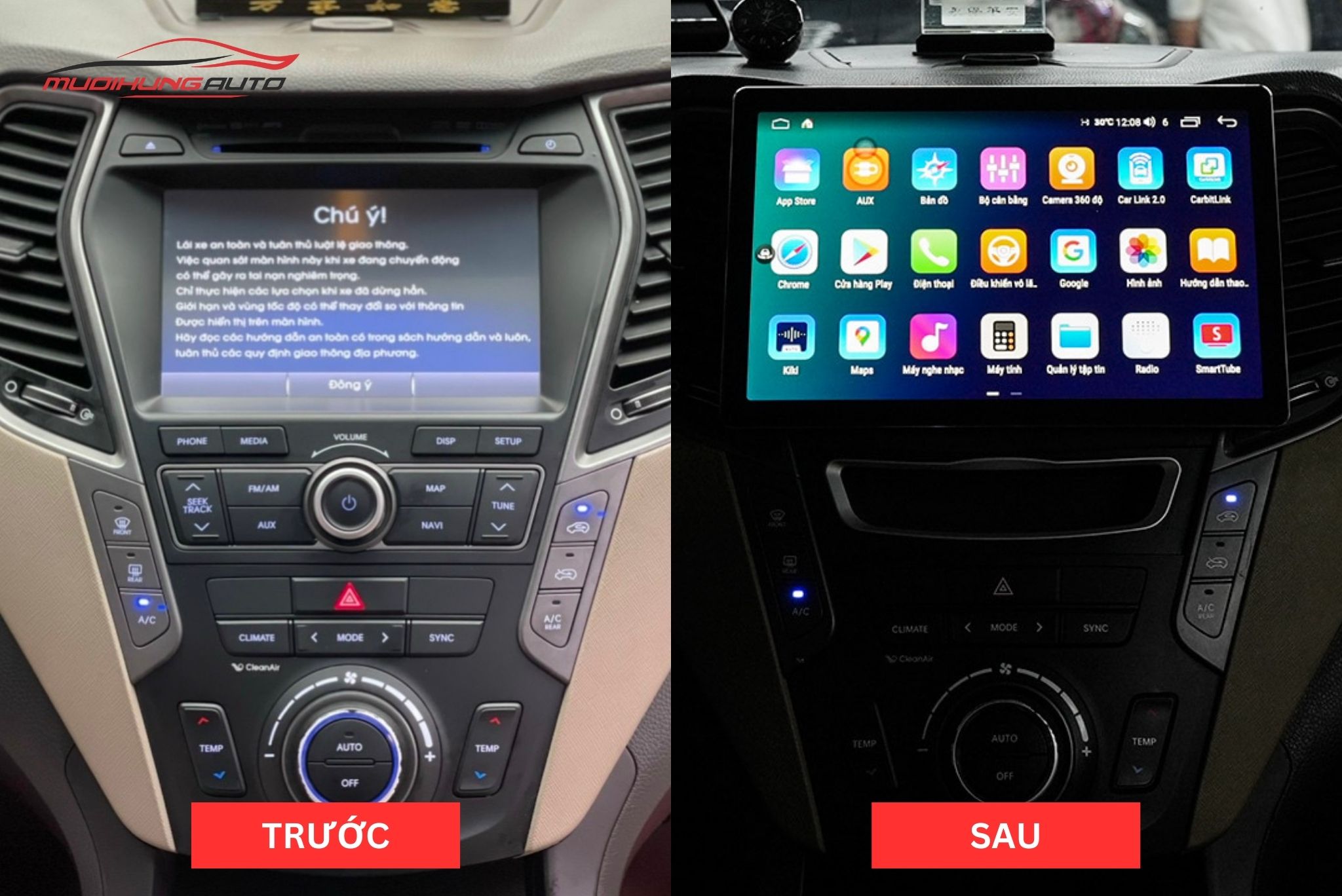 Lắp Màn Hình Carteck M700 2K Cho Xe Ô Tô Hyundai Santafe 2017