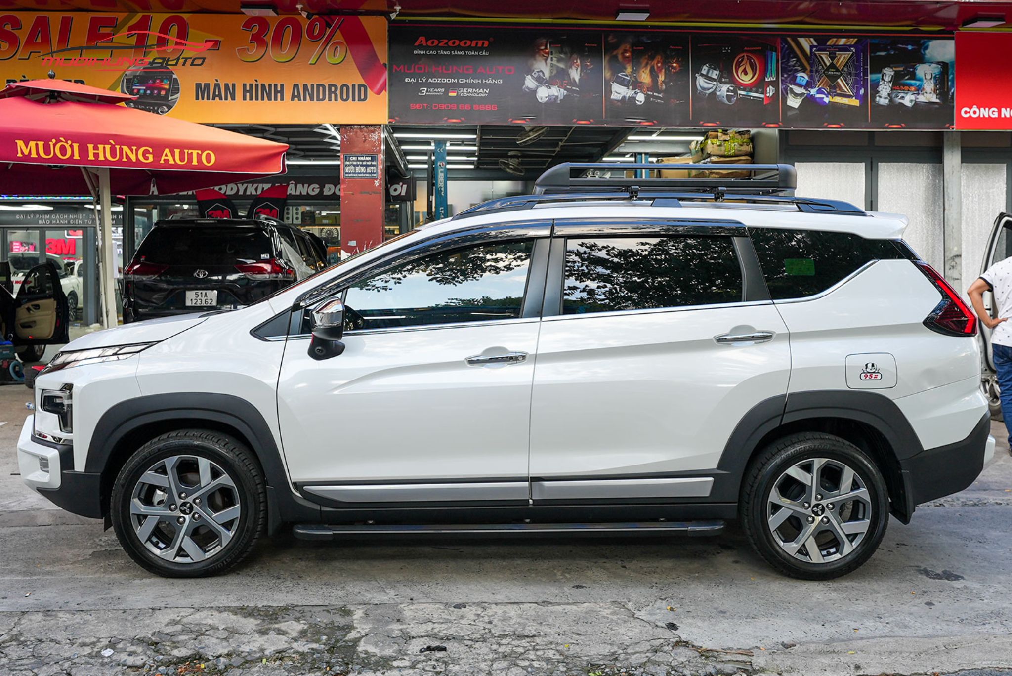 Lắp baga mui Yaki 127cm CP-307 xe Mitsubishi Xpander Cross 2024