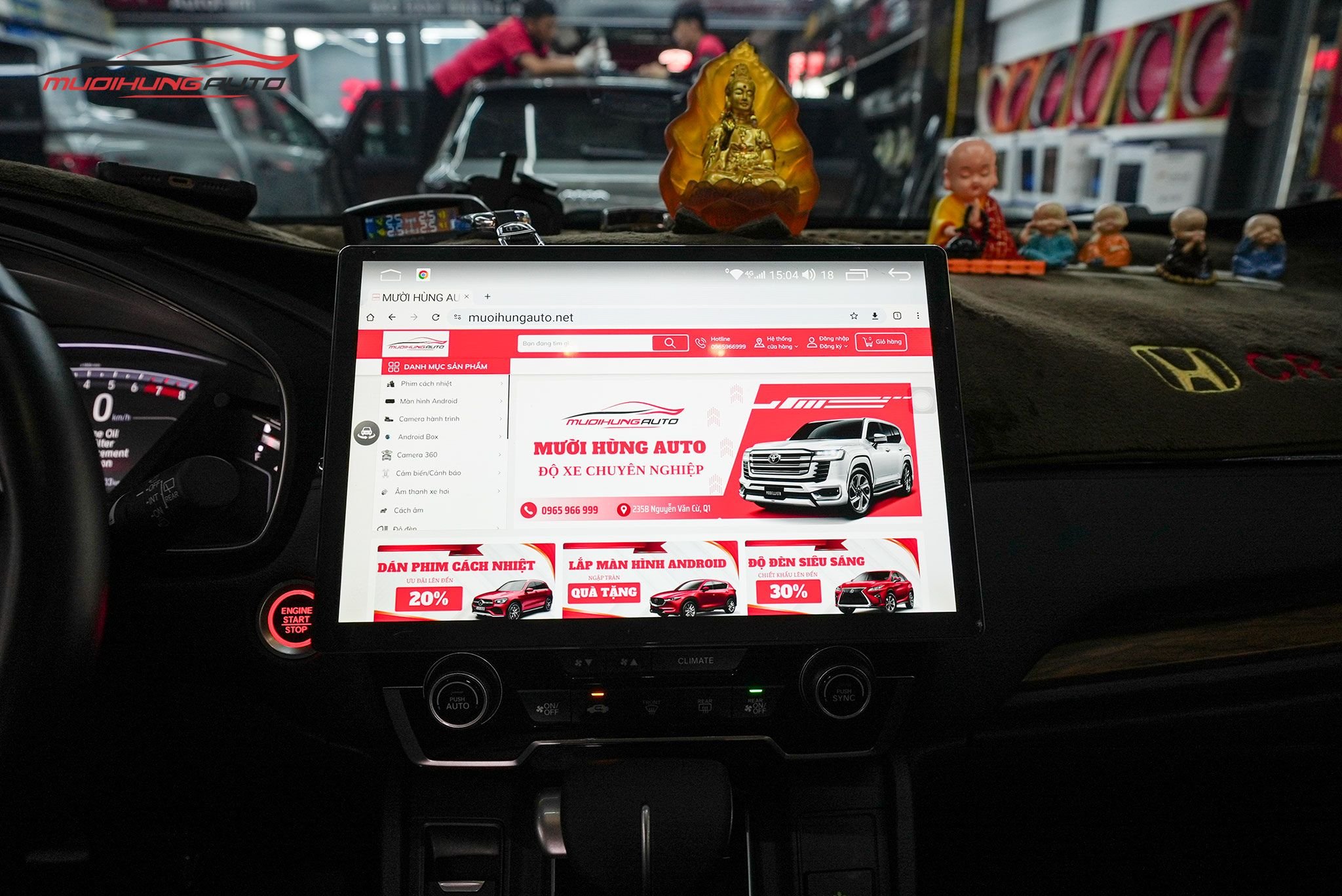 Lắp màn hình Carteck M600 360 2K cho xe ô tô Honda CRV 2019