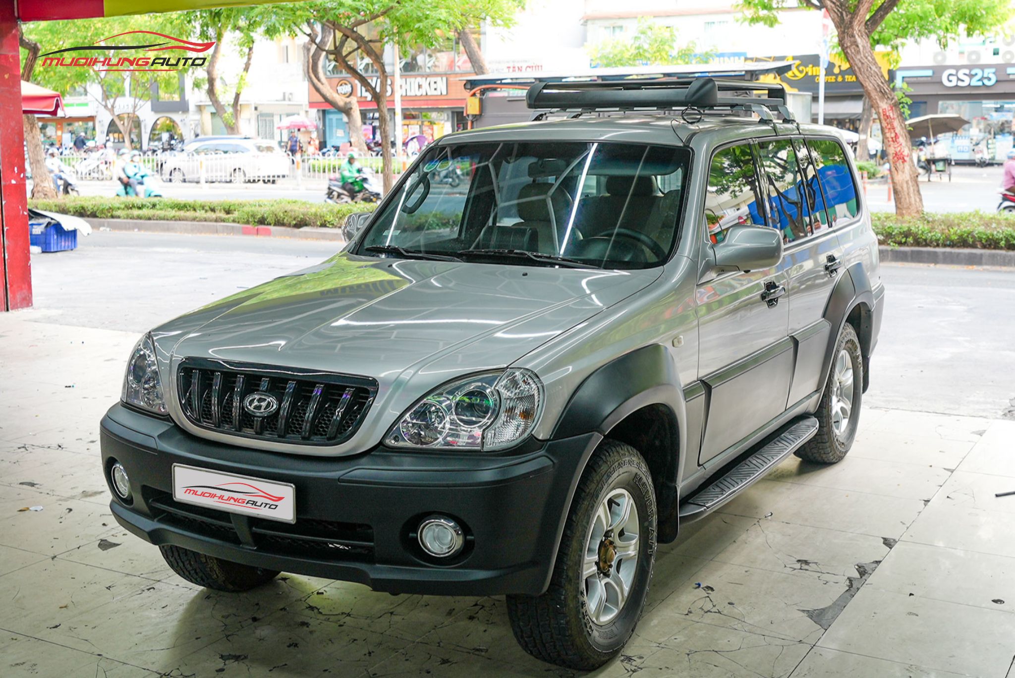 Lắp baga mui Yaki 127cm CP-307 cho Hyundai Terracan
