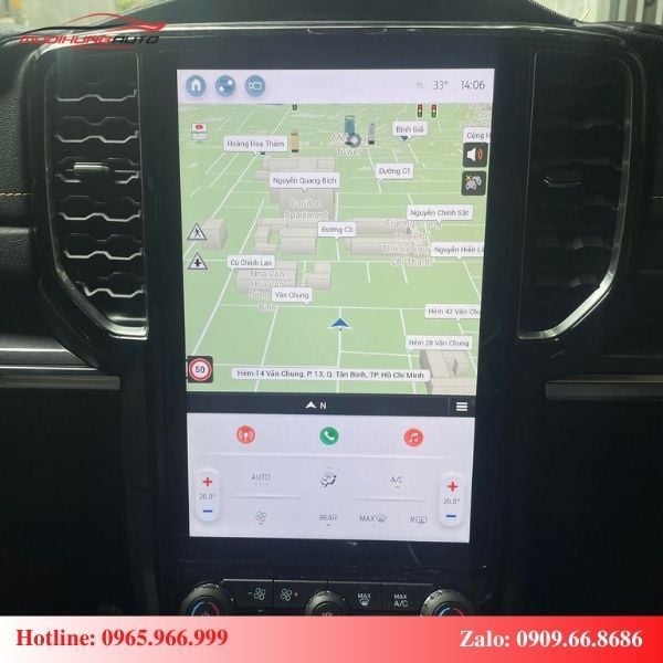 Android Box cho ô tô Ford Everest 2023 dẫn đường chính xác