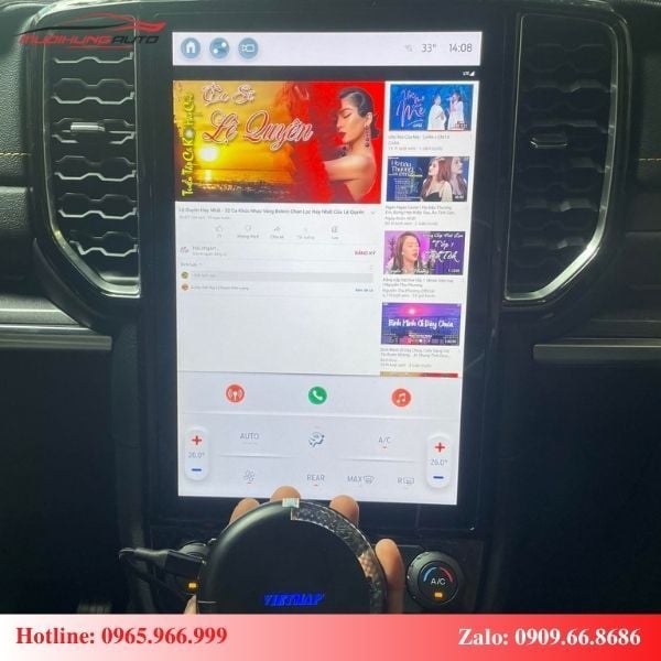 Android Box cho ô tô Ford Everest 2023 giải trí đa phương tiện