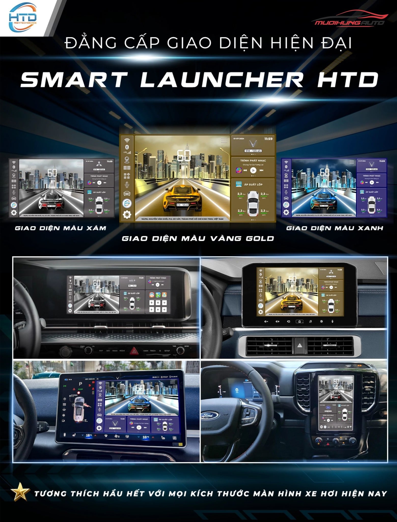 Android box cho ô tô HTD D12S Premium