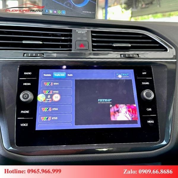 Android Box cho ô tô Volkswagen Tiguan 2023 giải trí đa phương tiện