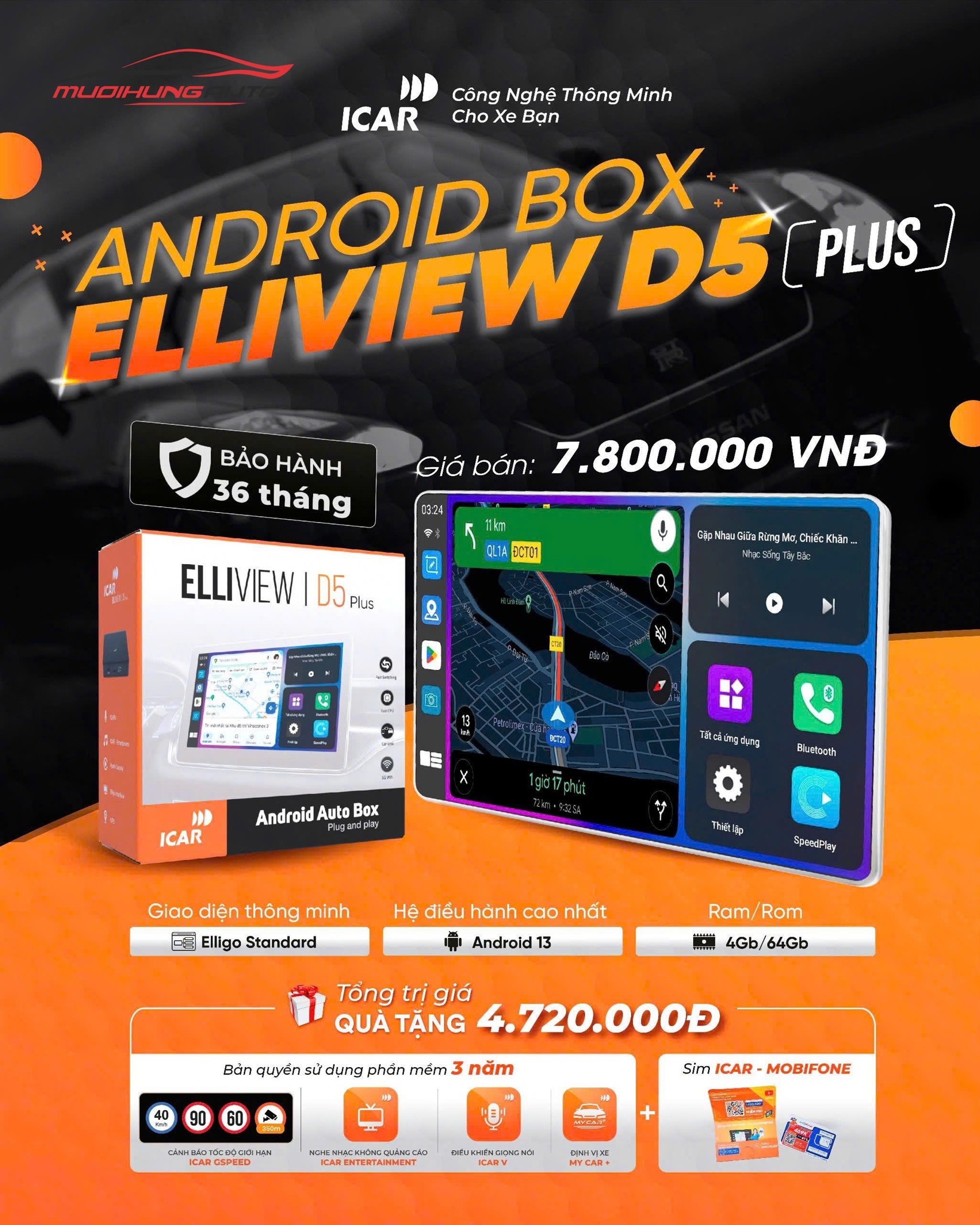Android box ICAR Elliview D5 Plus