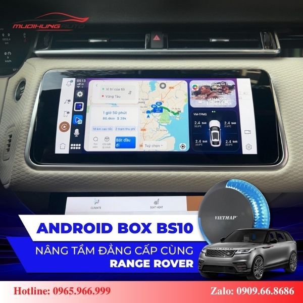 Android box Vietmap cho xe Land Rover Velar