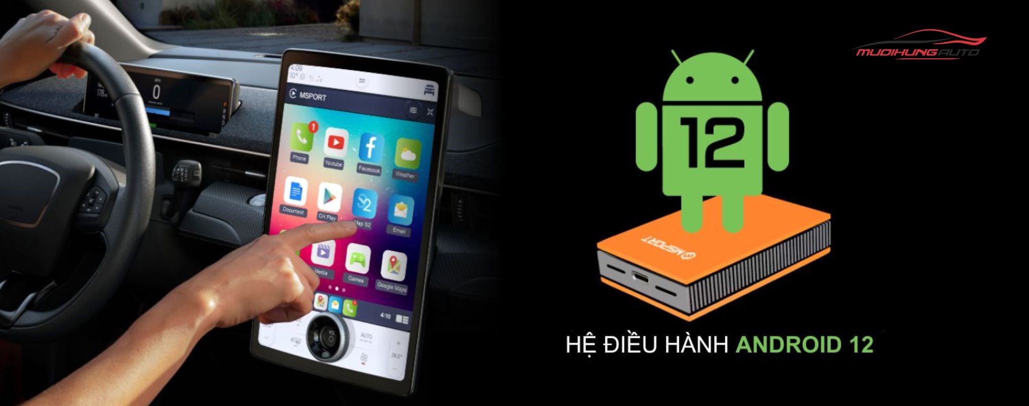 Android box xe hơi Msport AI Ram 4GB