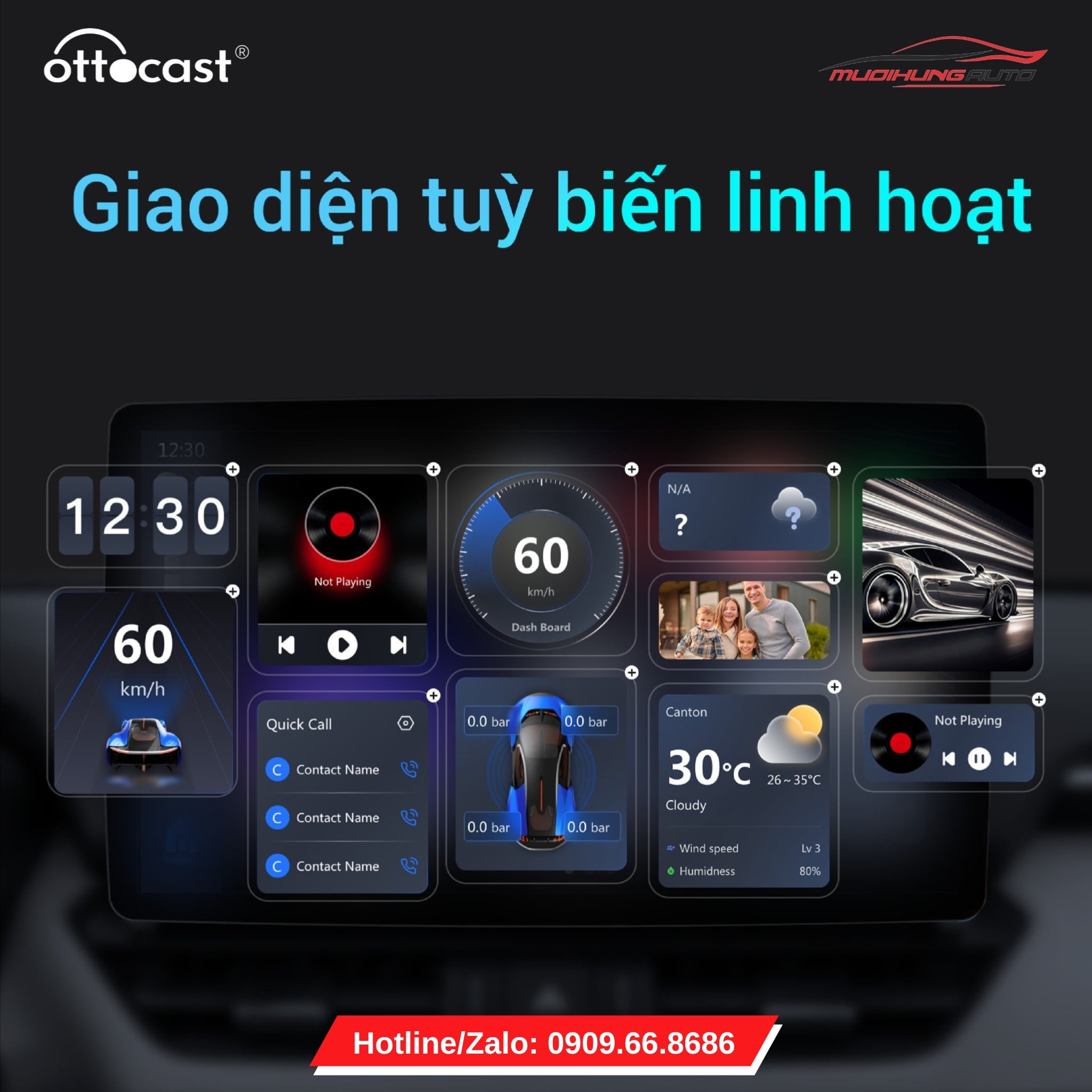 Android box xe hơi Ottocast OttoAIbox P3