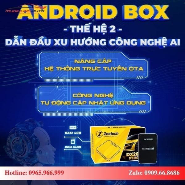 Android Box Zestech DX265 Plus tự động cập nhật phần mềm