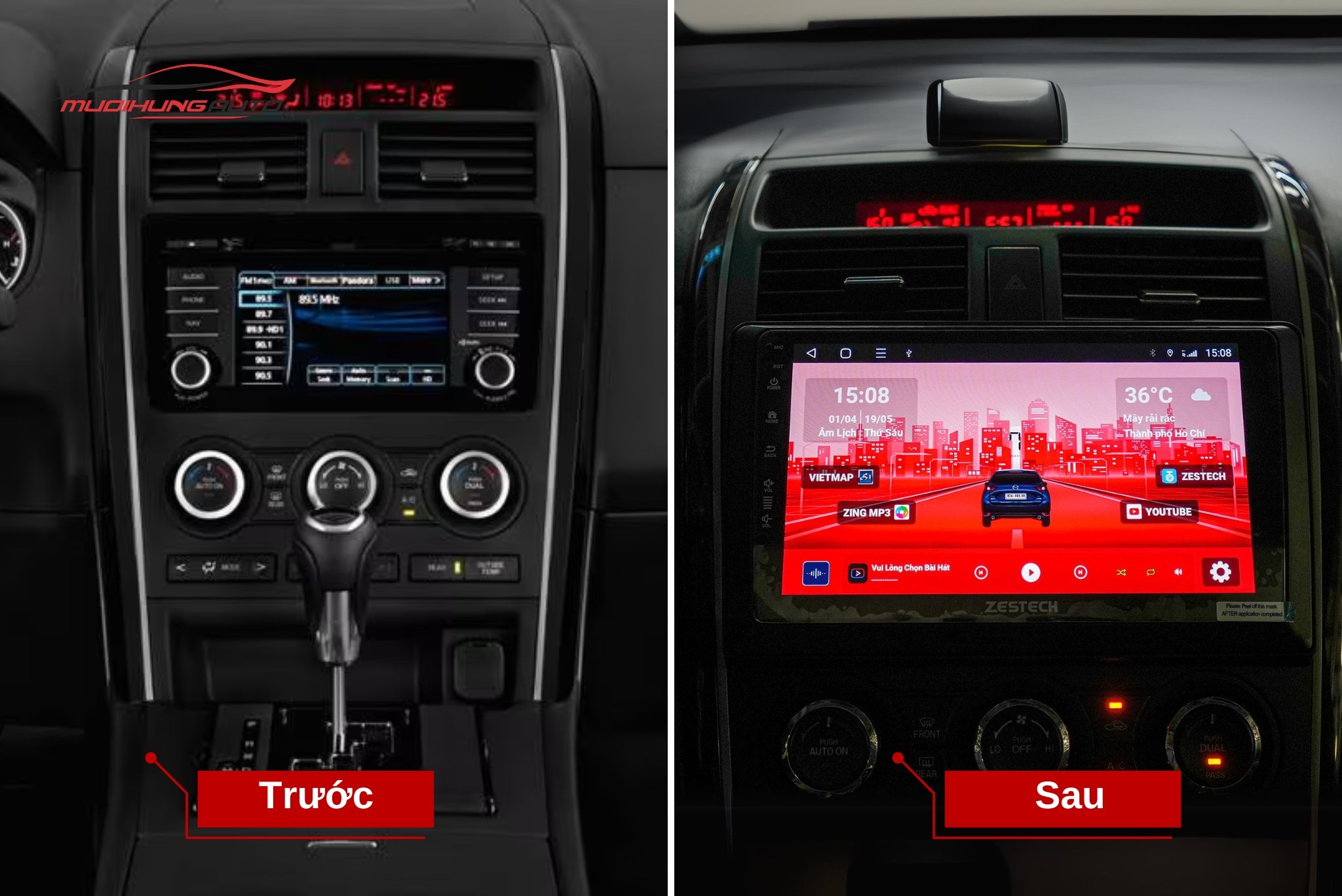 Lắp Màn Hình Zestech S100J Cho Xe Ô Tô Mazda CX-9