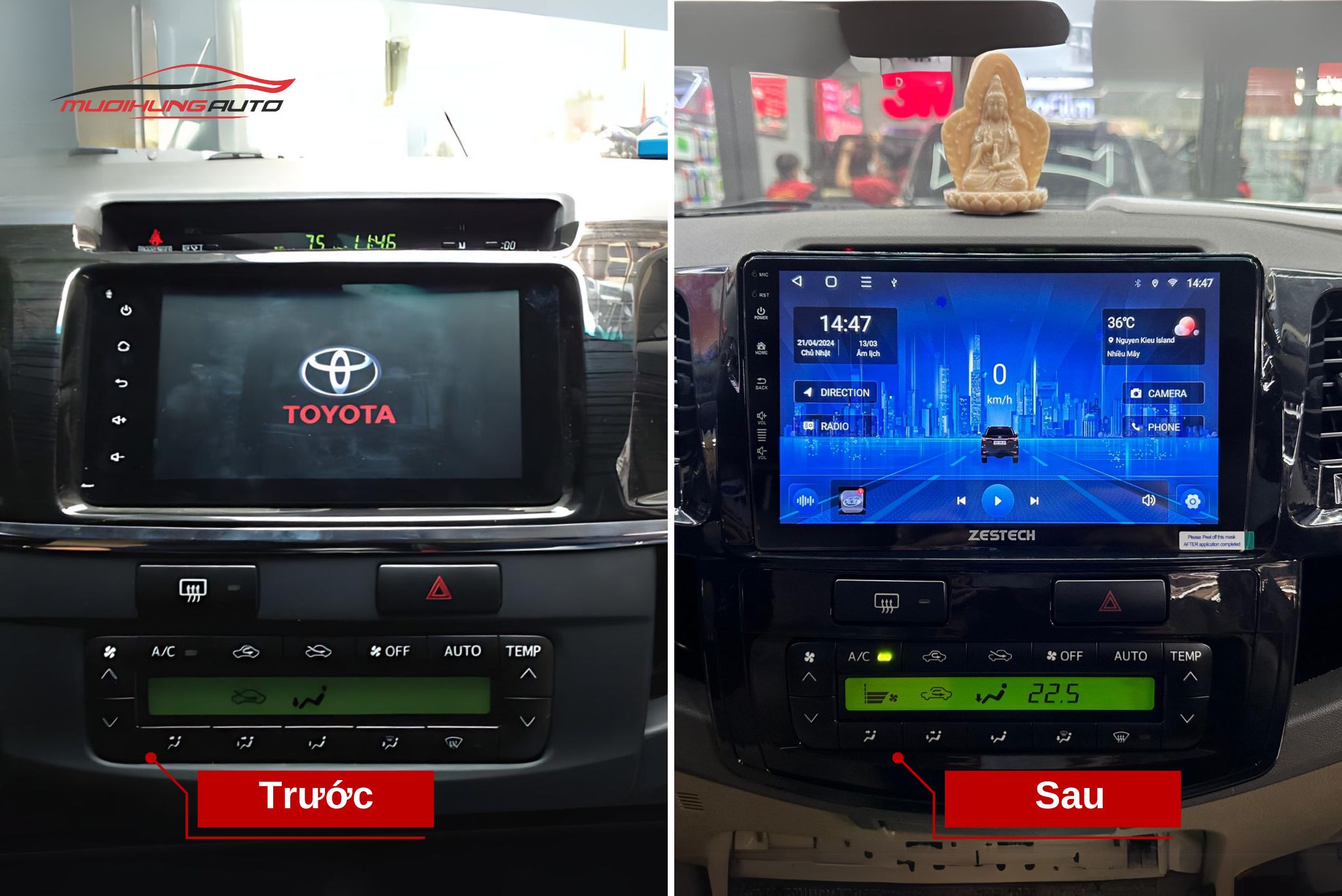 Lắp Màn Hình Zestech S100J Cho Xe Ô Tô Toyota Fortuner