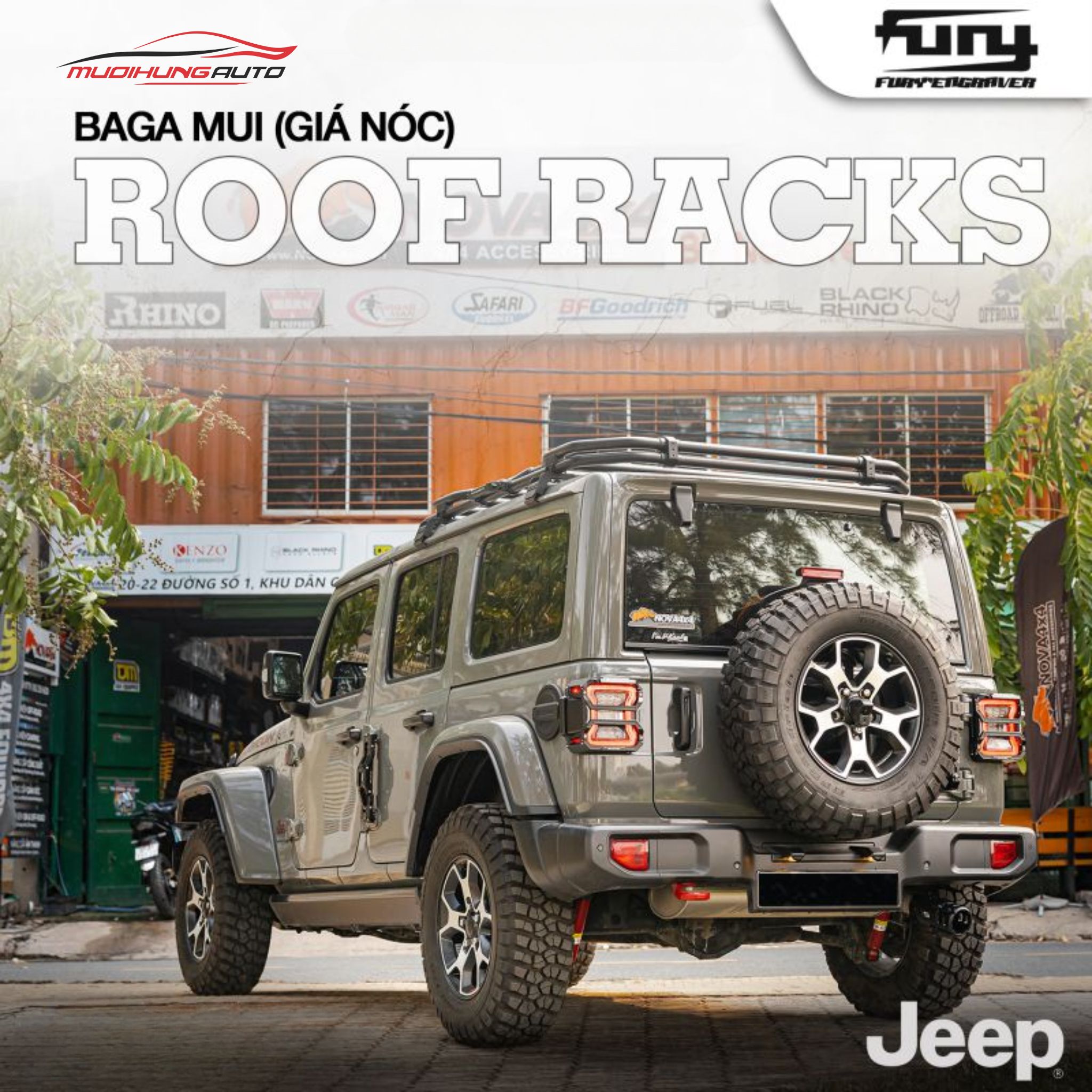 Baga mui Nhôm Fury Awaken cho ô tô Jeep Wrangler