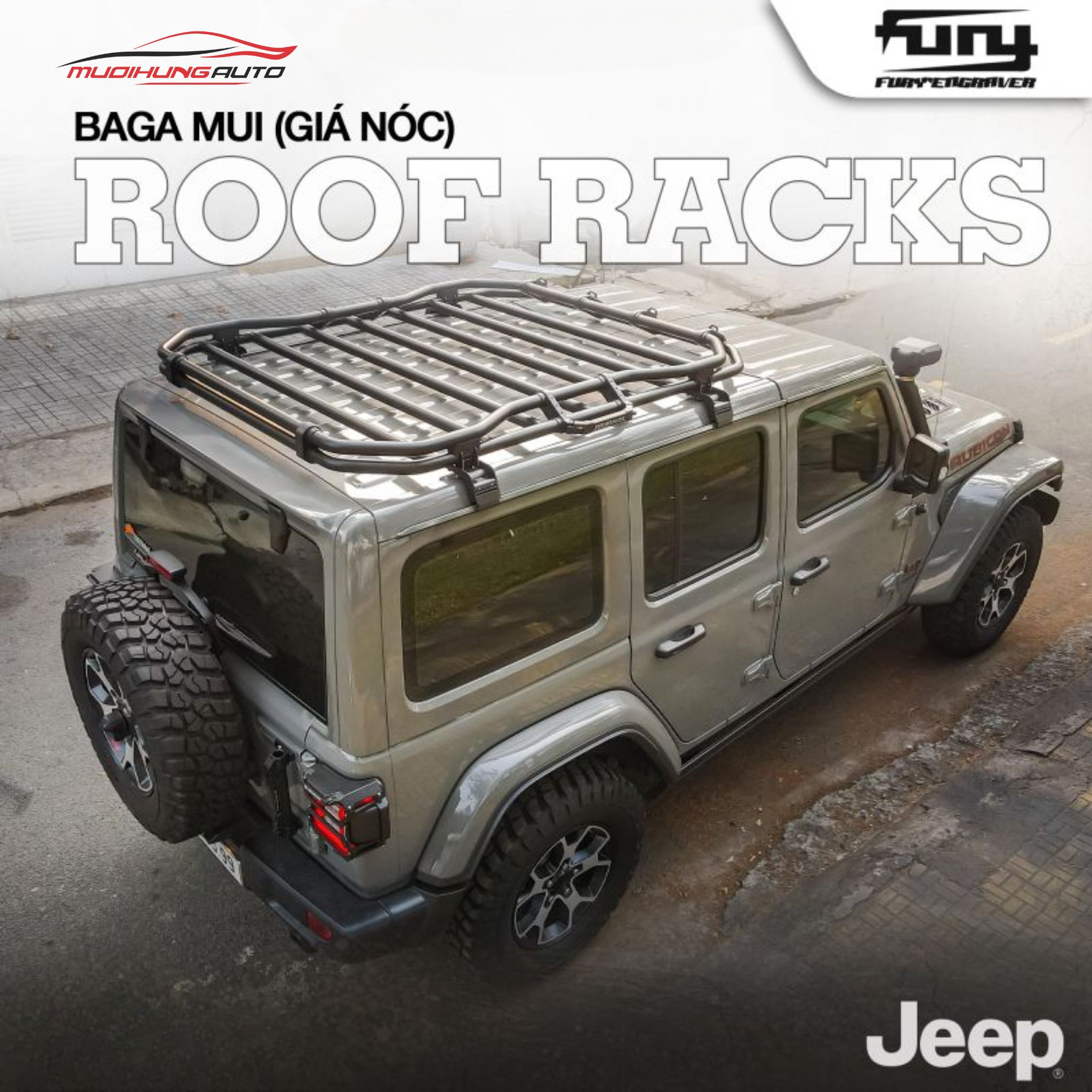 Baga mui Nhôm Fury Awaken cho xe Jeep Wrangler