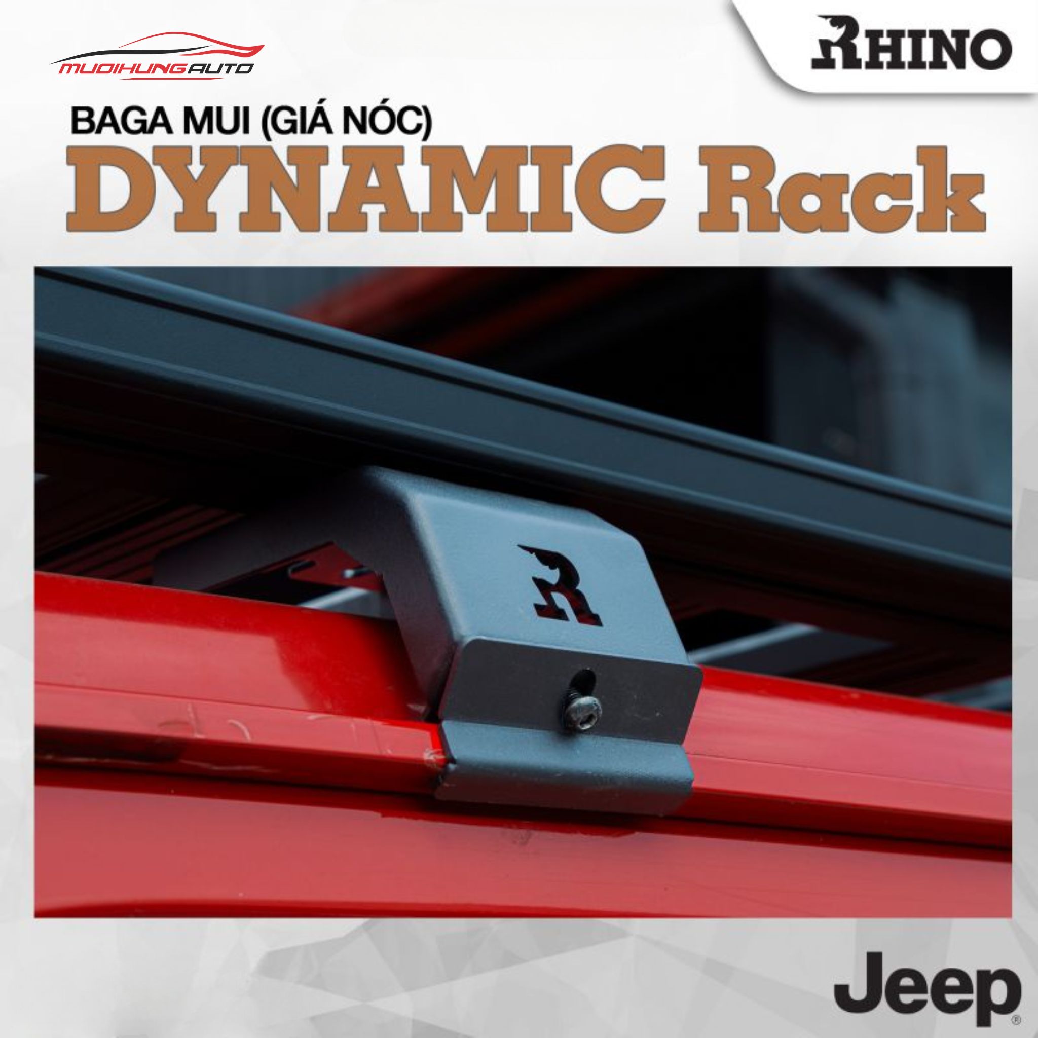 Baga mui Nhôm Rhino Dynamic cho ô tô Jeep