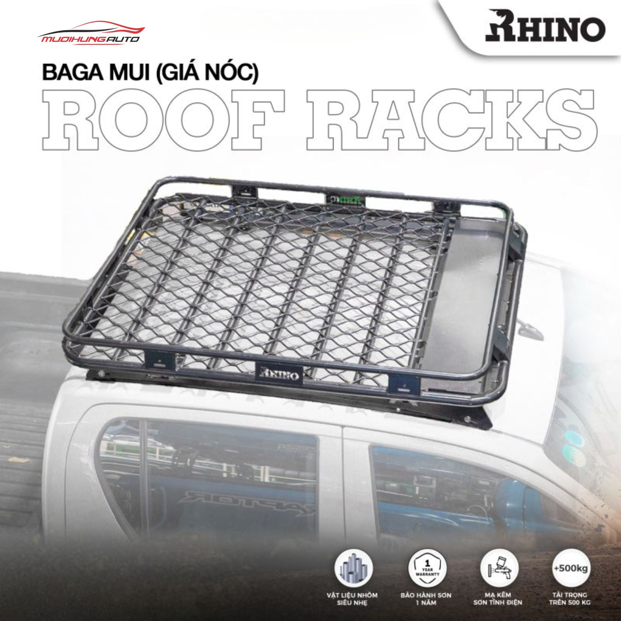 Baga mui nhôm Rhino xe bán tải