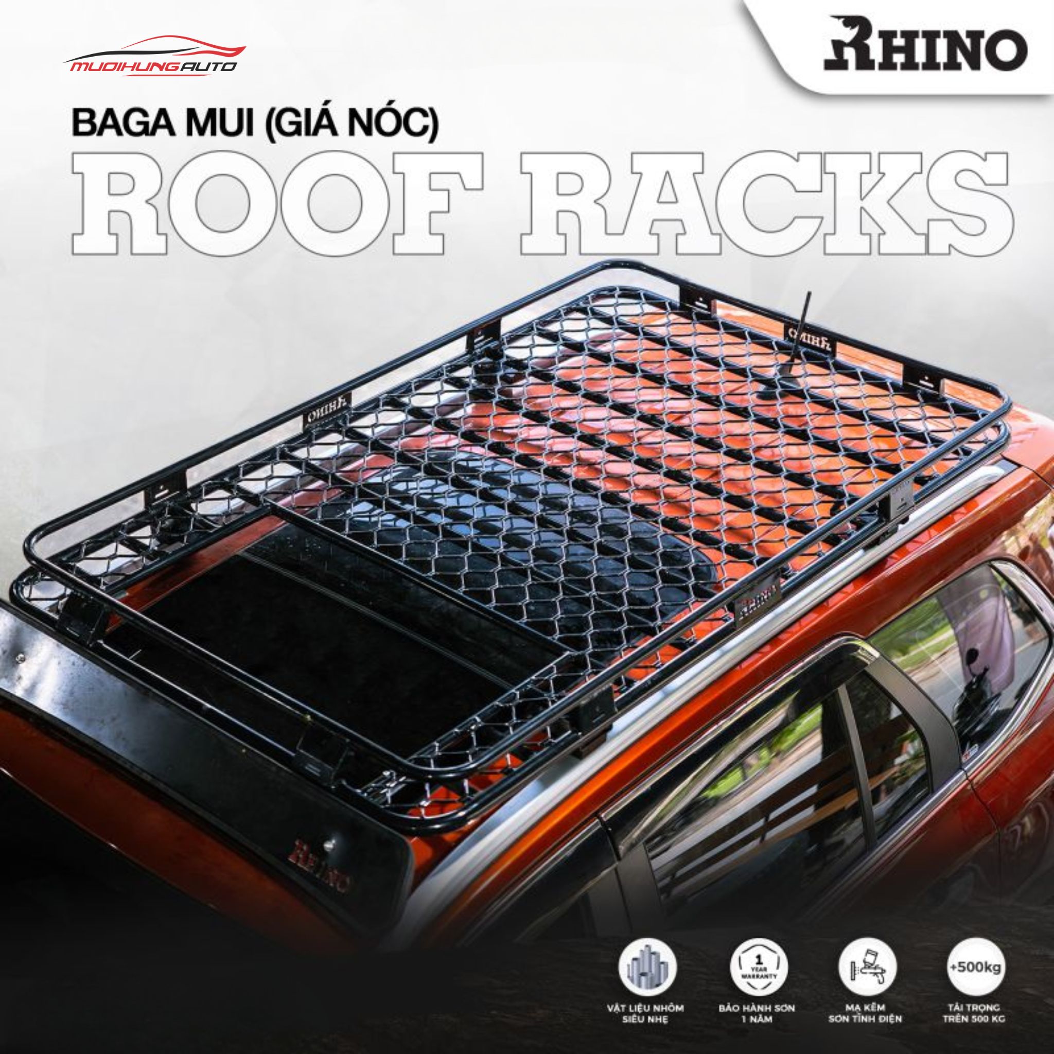 Baga mui nhôm Rhino xe SUVs