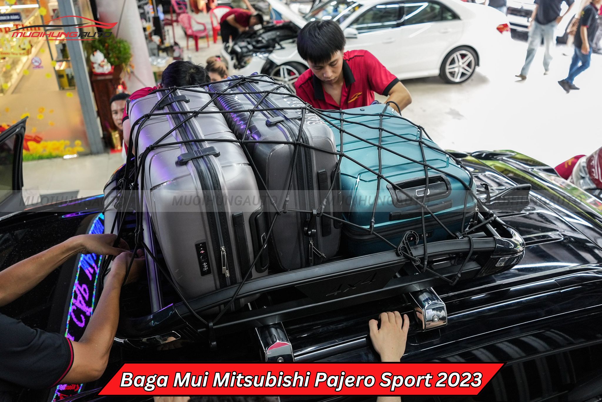 Baga mui vuông Mitsubishi Pajero Sport 2023