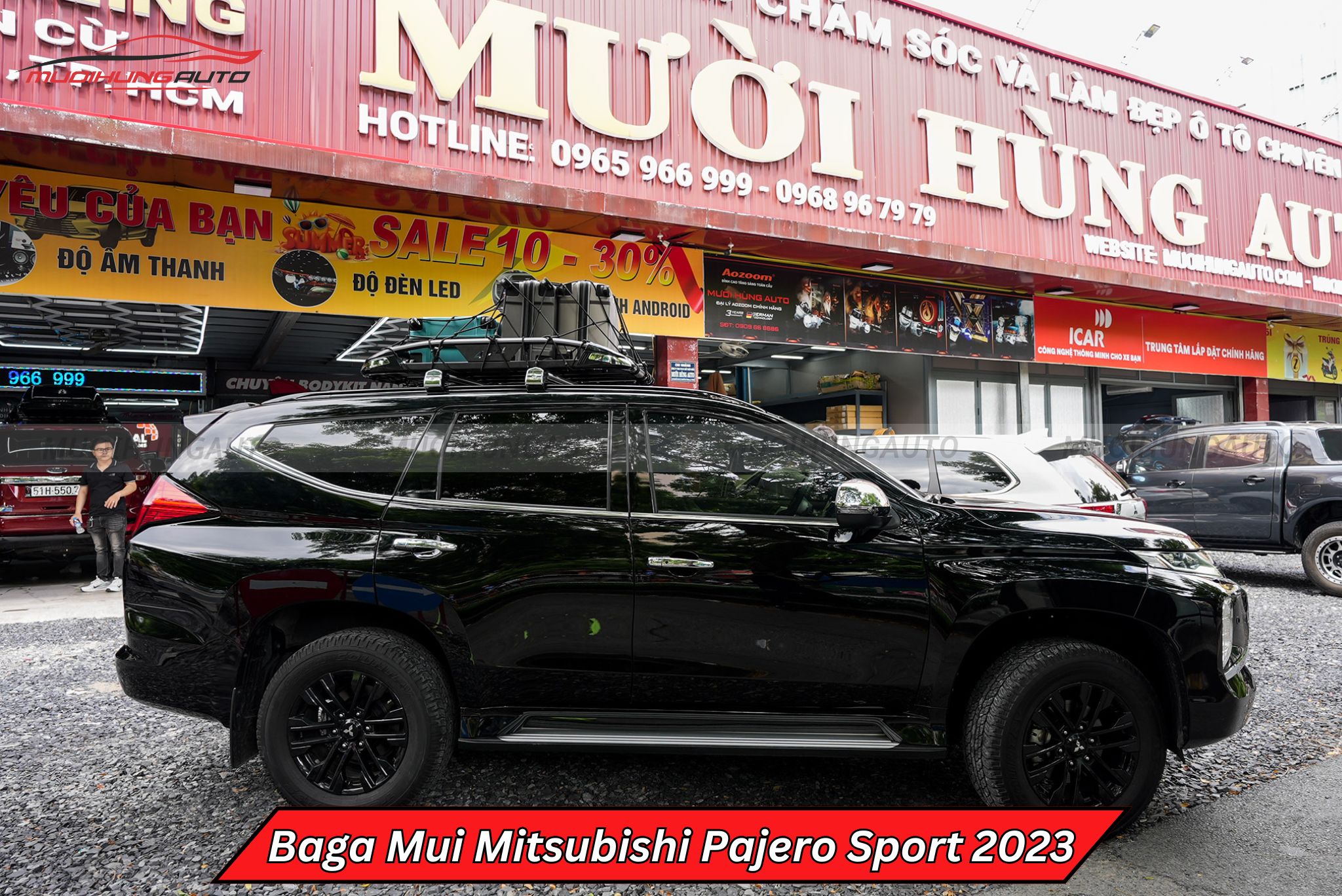 Baga mui vuông xe Mitsubishi Pajero Sport 2023