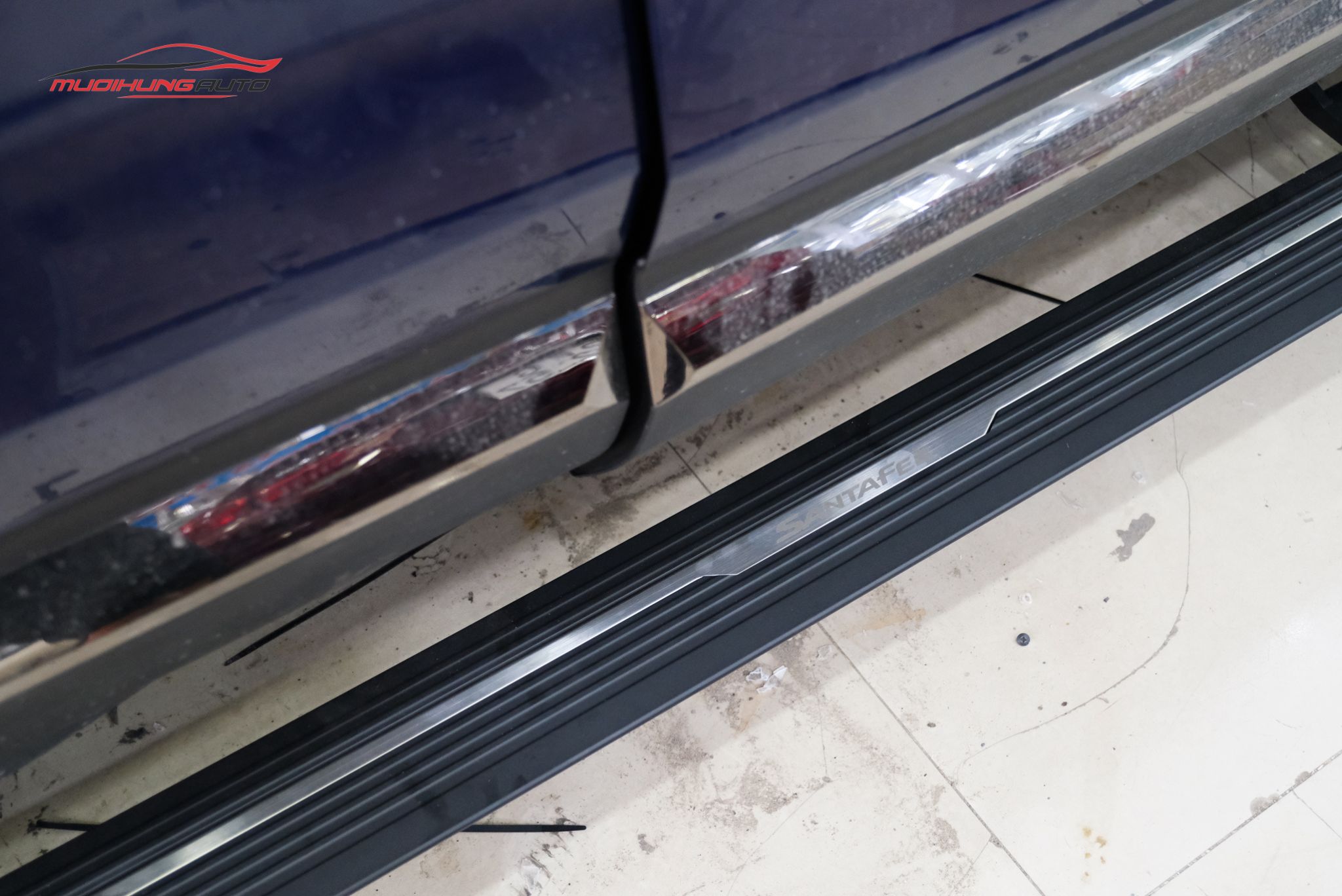 Bệ lên xuống Hyundai Santafe 2019