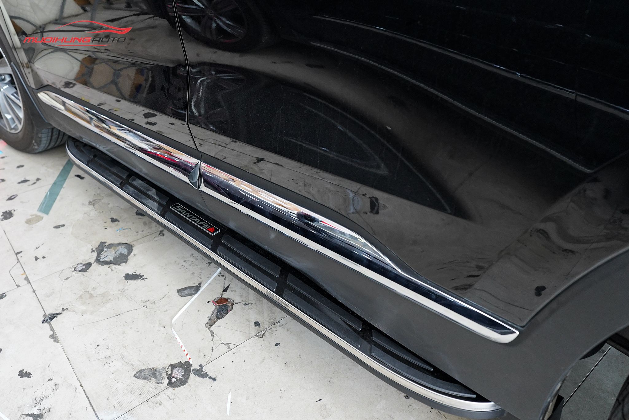 Bệ lên xuống xe Hyundai Santafe 2019